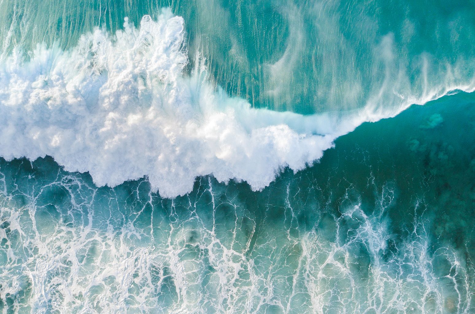 Onde oceano azzurro vista aerea, 1548x1024 720p, MacBook Air