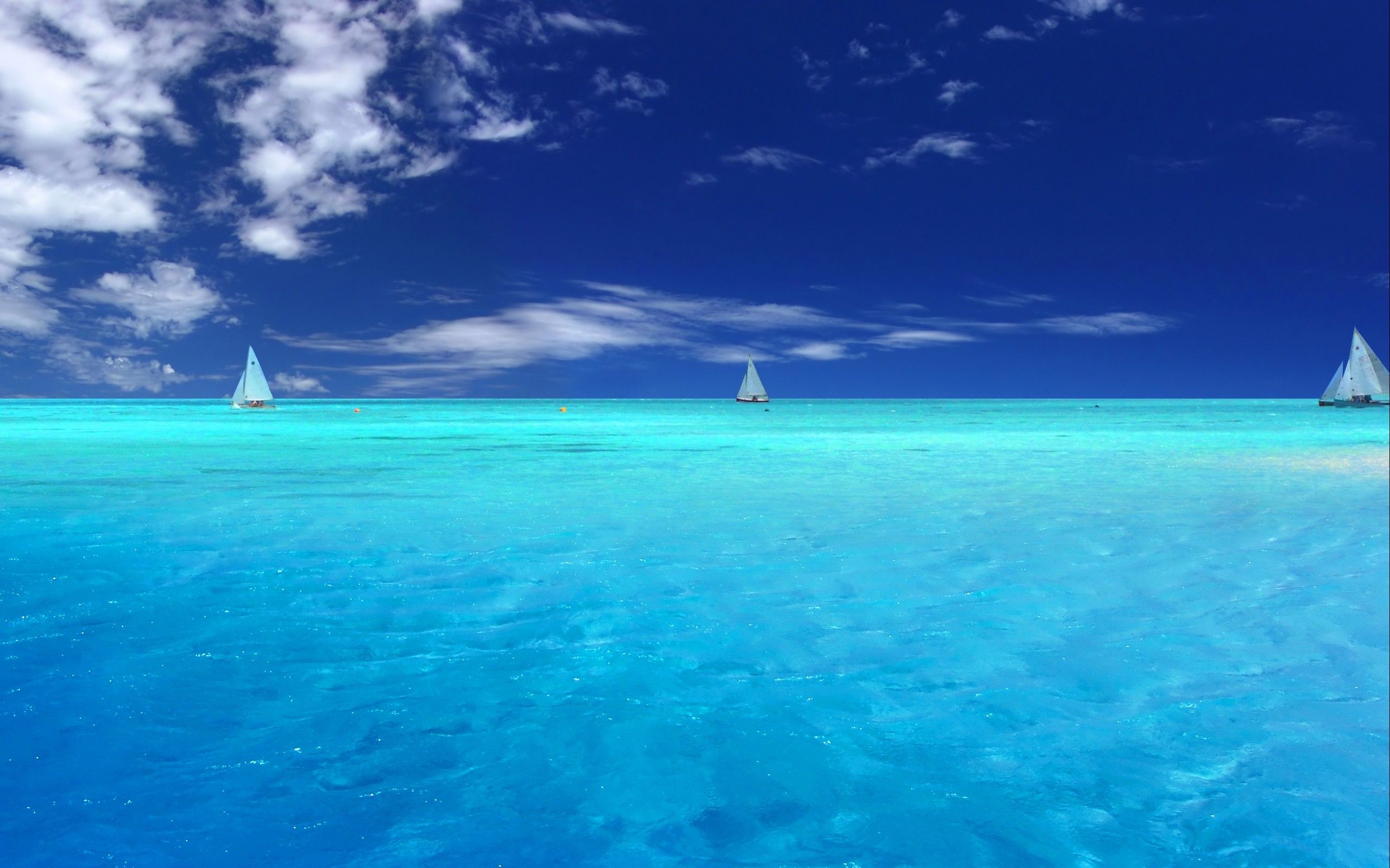 Barche a vela oceano turchese, 2560x1600 2K, Laptop