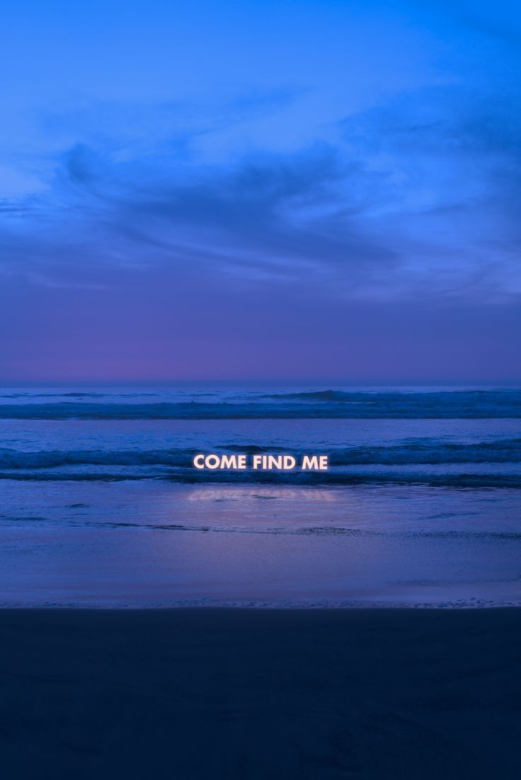 Insegna neon spiaggia notturna blu, 736x1103 Verticale, Xiaomi