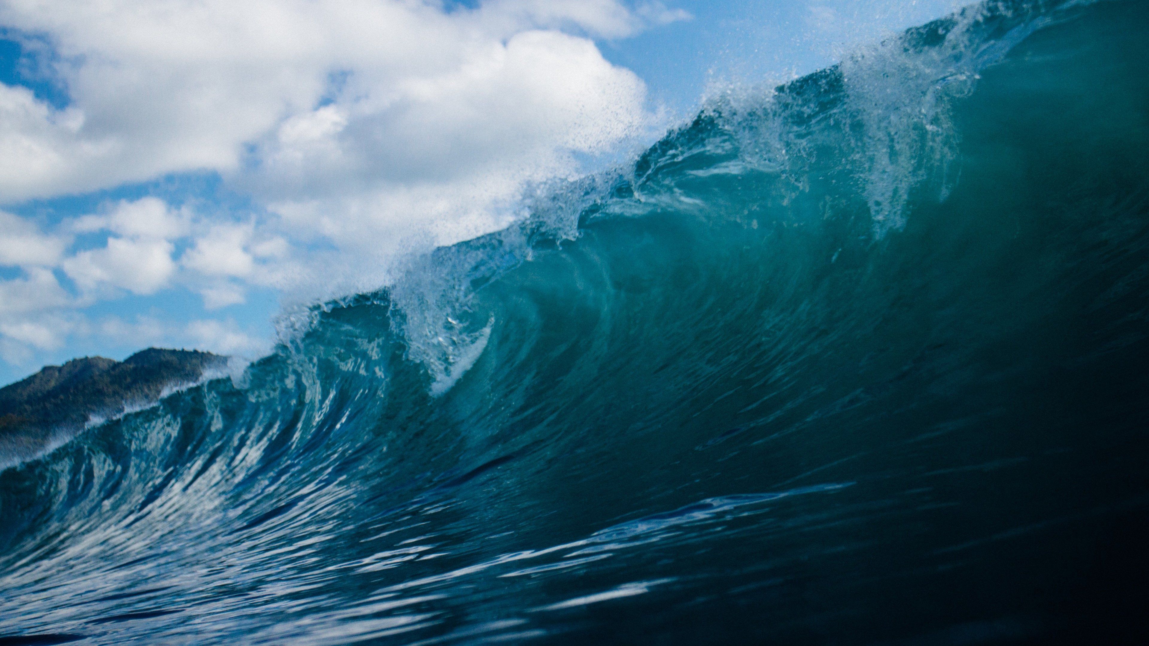 Onda oceanica blu turchese, 3840x2160 4K, PC Desktop
