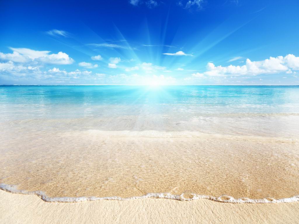 Spiaggia oceano sole splendente, 1024x768 HD, Monitor Gaming