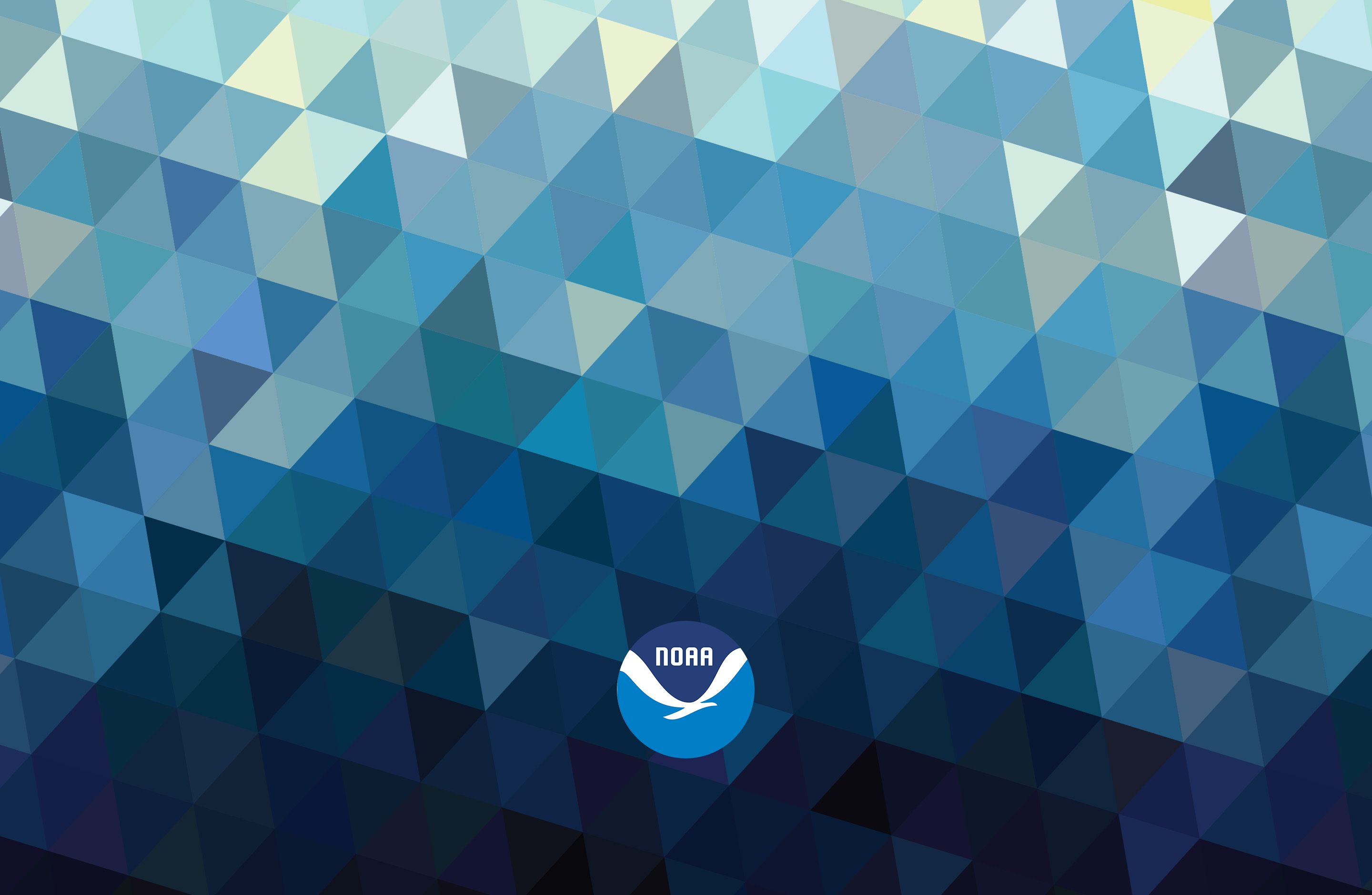 Motivo geometrico triangoli blu, logo NOAA, 2880x1880 WQXGA, PC Desktop