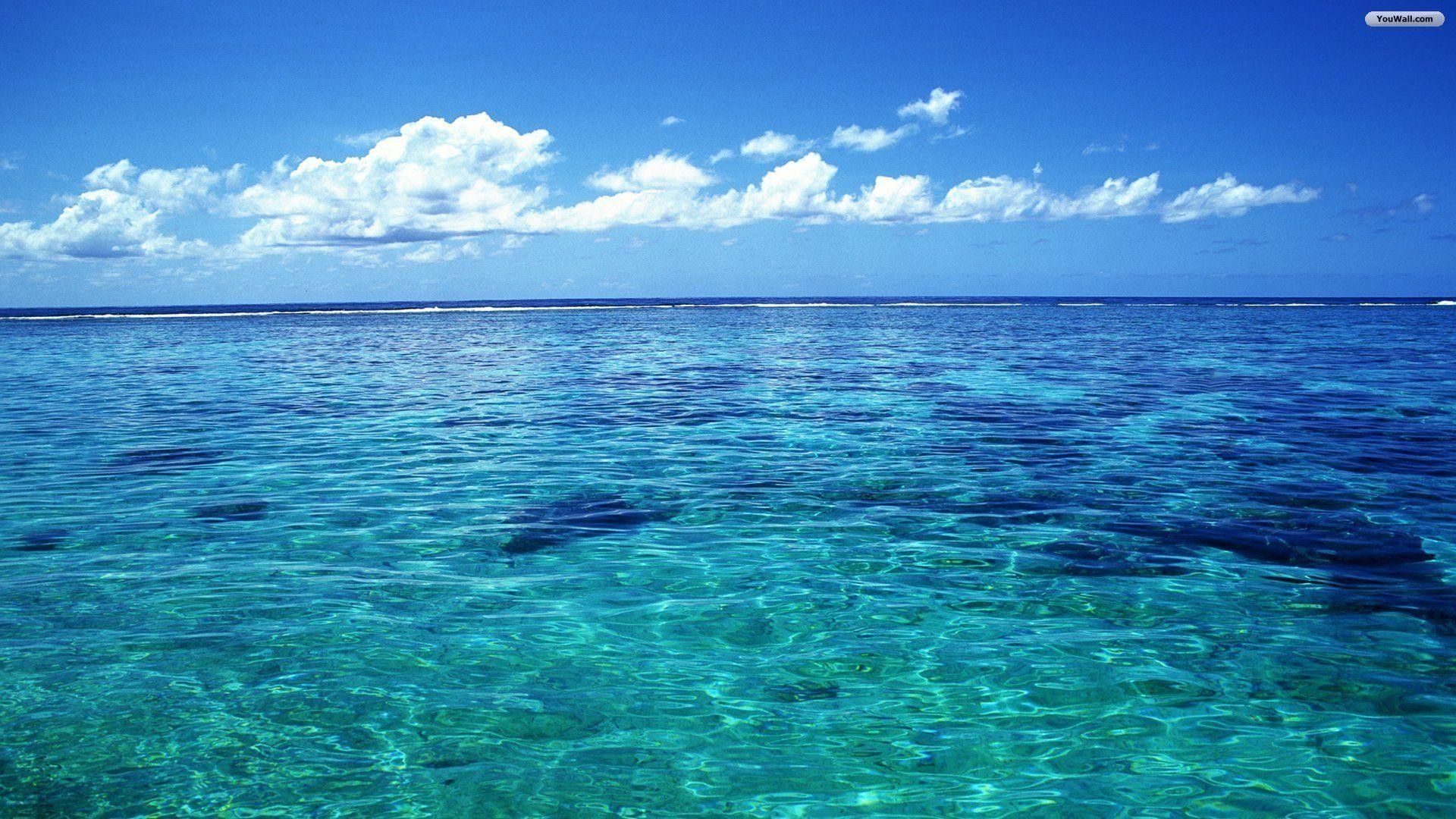 Oceano turchese con cielo nuvoloso, 1920x1080 Full HD 1080p, PC