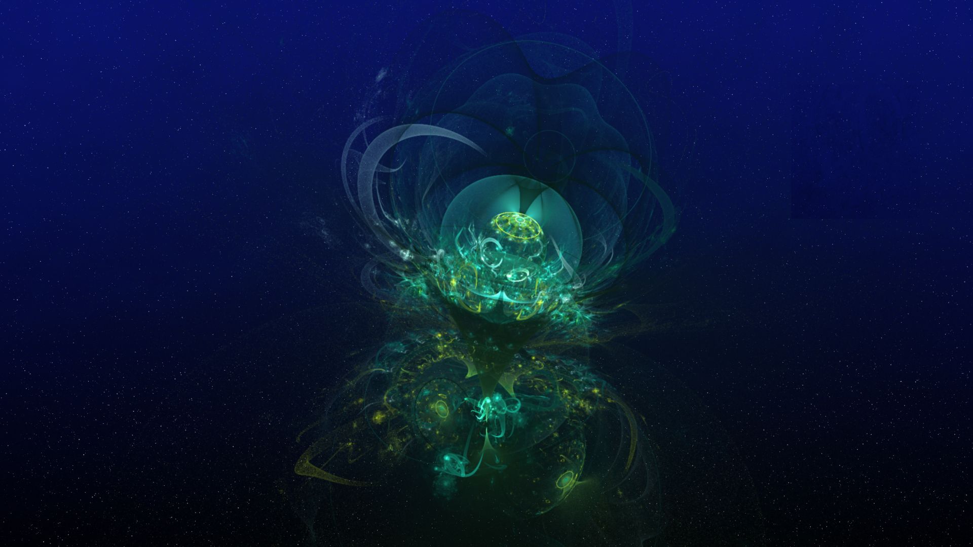 Sfera frattale verde blu, 1920x1080 1080p, PC