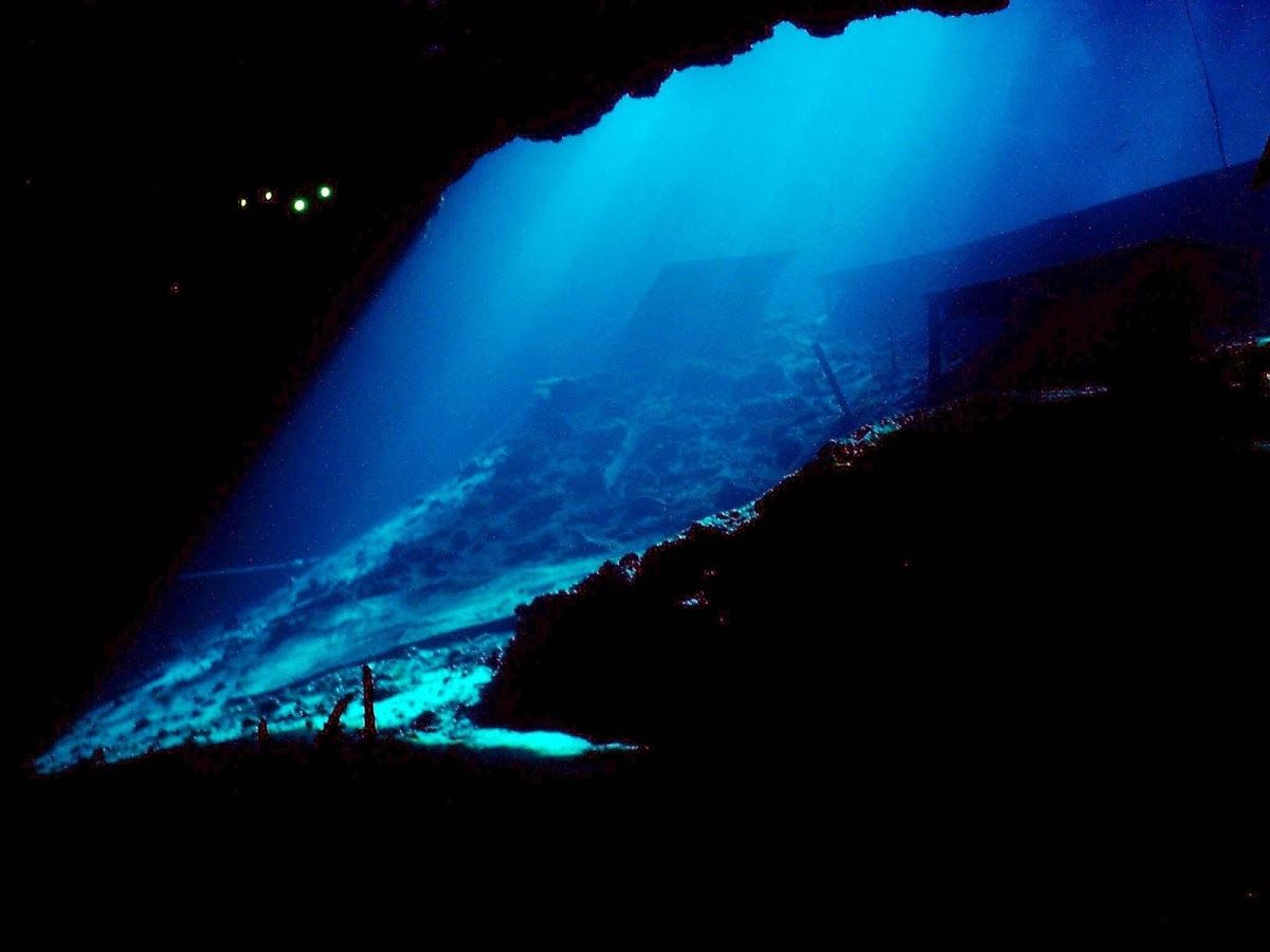Grotta sottomarina blu profondo, 1200x900 HD, PC
