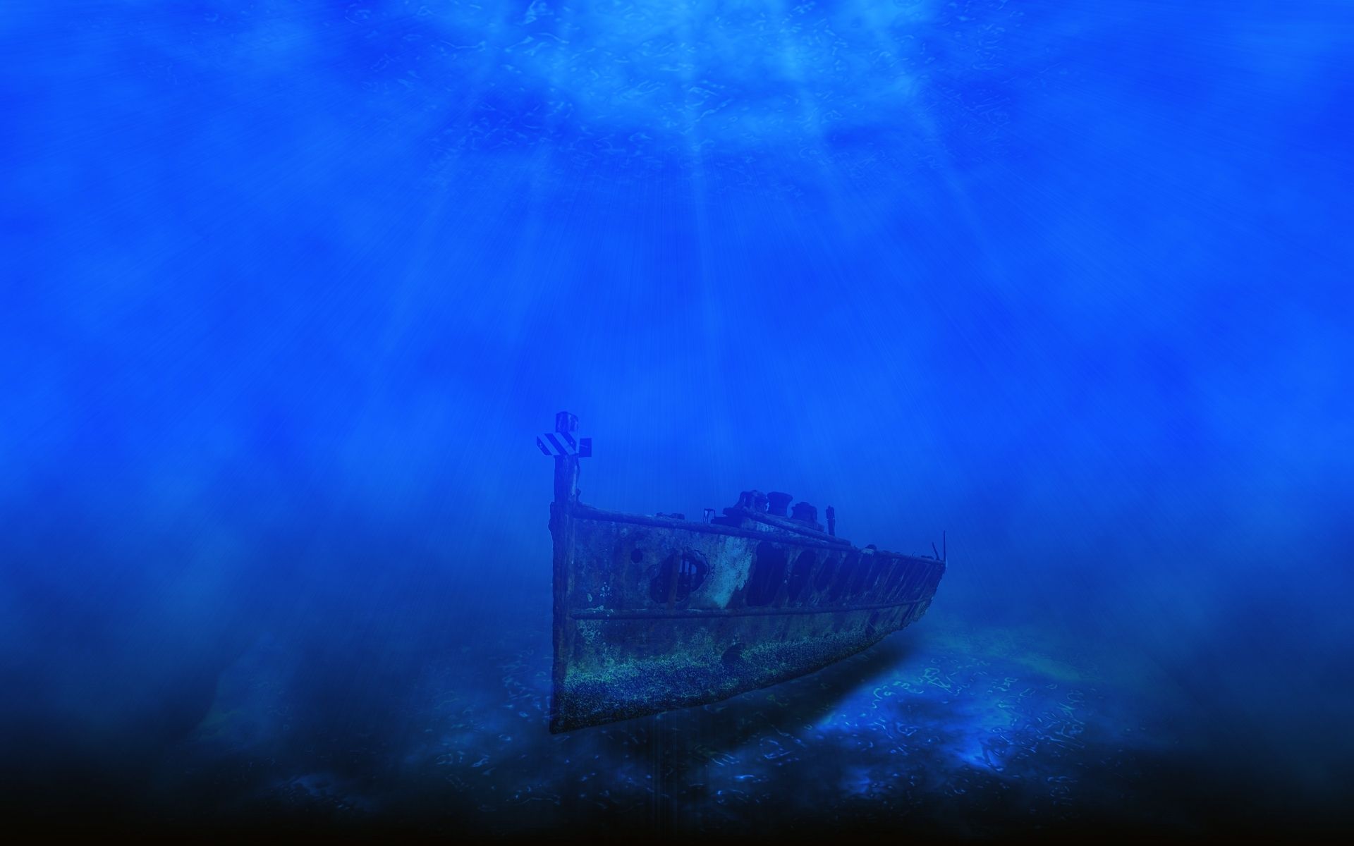 Sottomarino affondato oceano blu, 1920x1200 Full HD+ WUXGA, PC Desktop