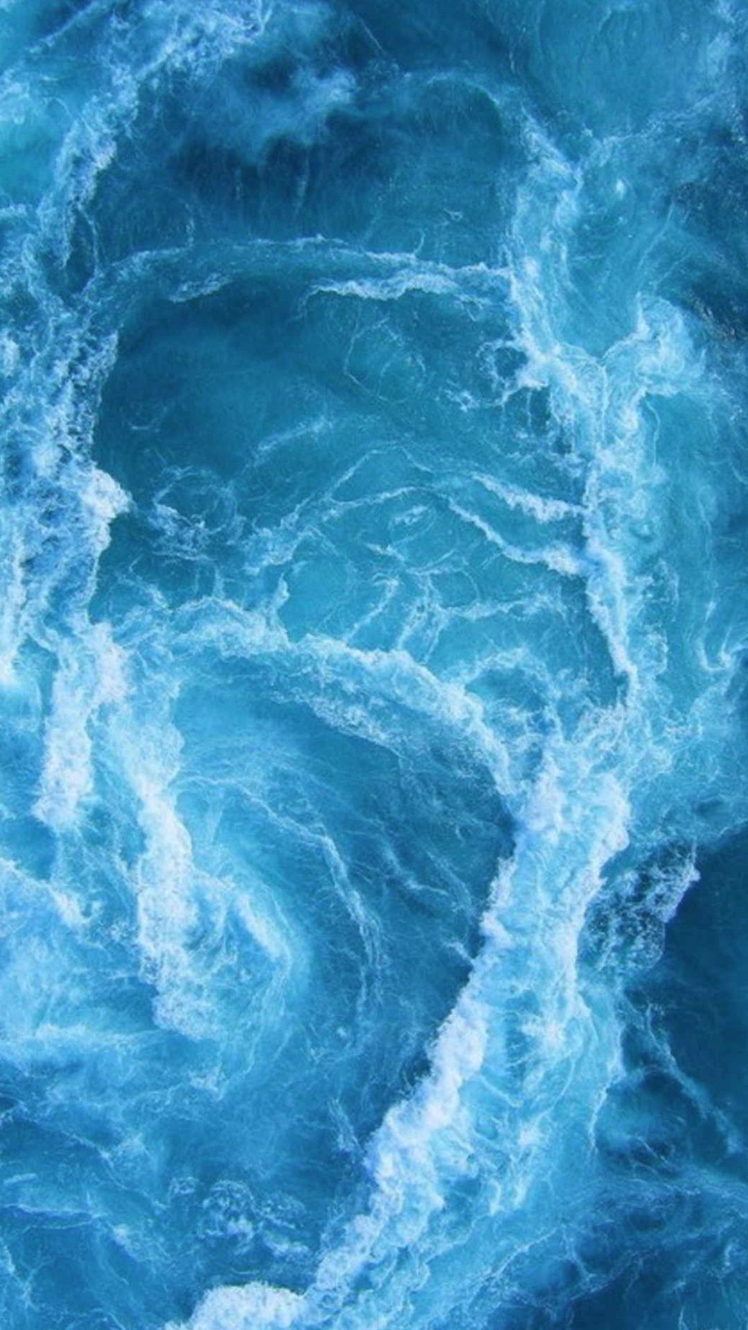 Onde oceano blu turchese, sfondi Mare, 1080x1920 Full HD Verticale, iPhone