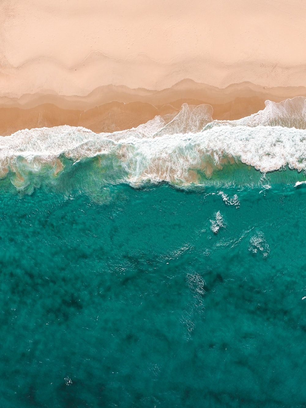 Onde oceano vista aerea spiaggia, 1000x1333 Full HD Verticale, iPhone