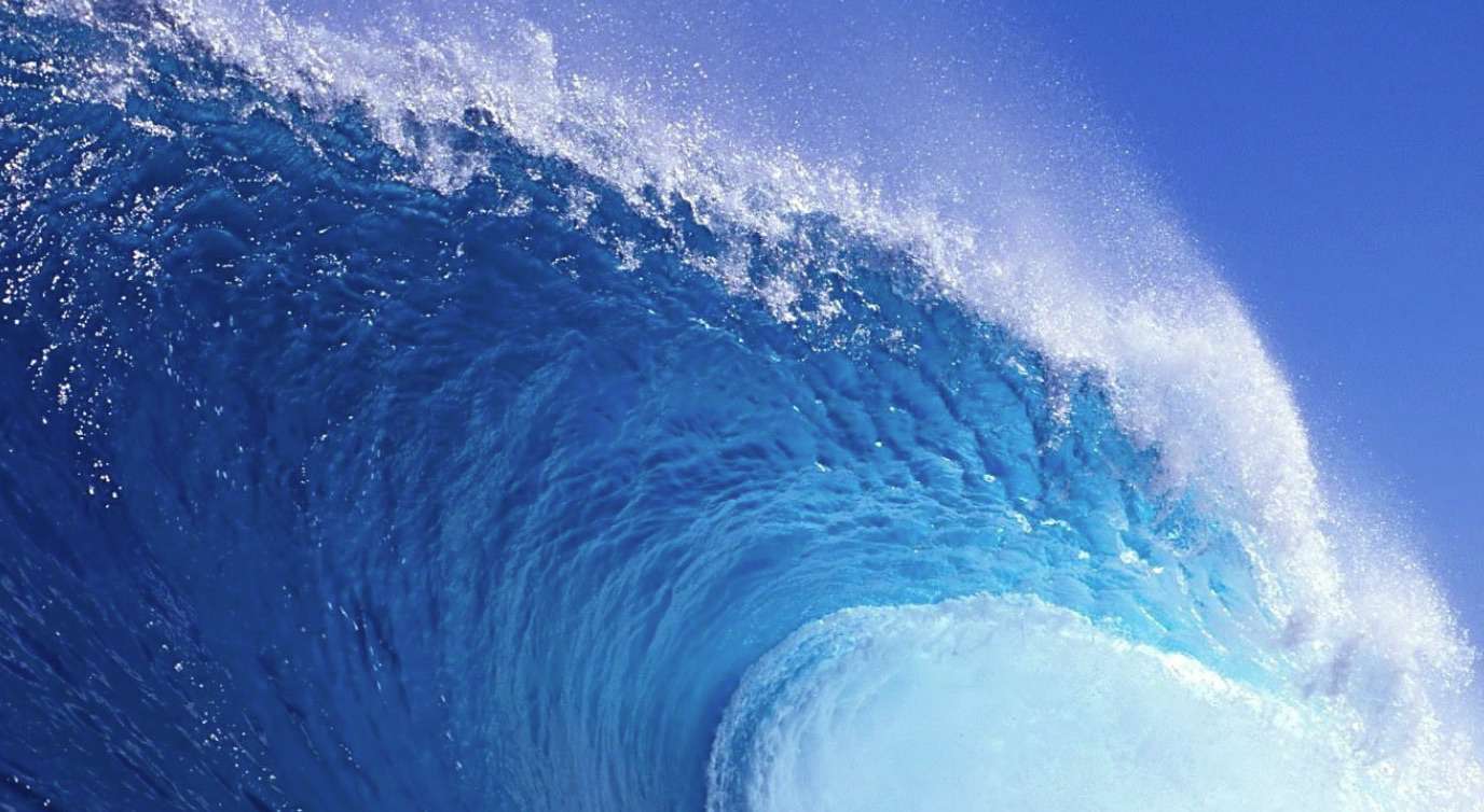 Onda oceanica blu, 1376x754 720p, iMac