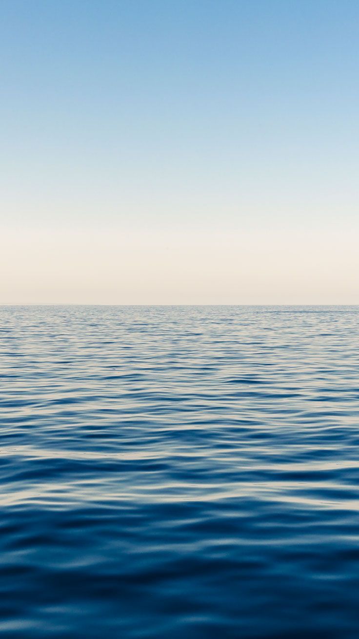 Oceano calmo orizzonte blu, 736x1308 Verticale, Android