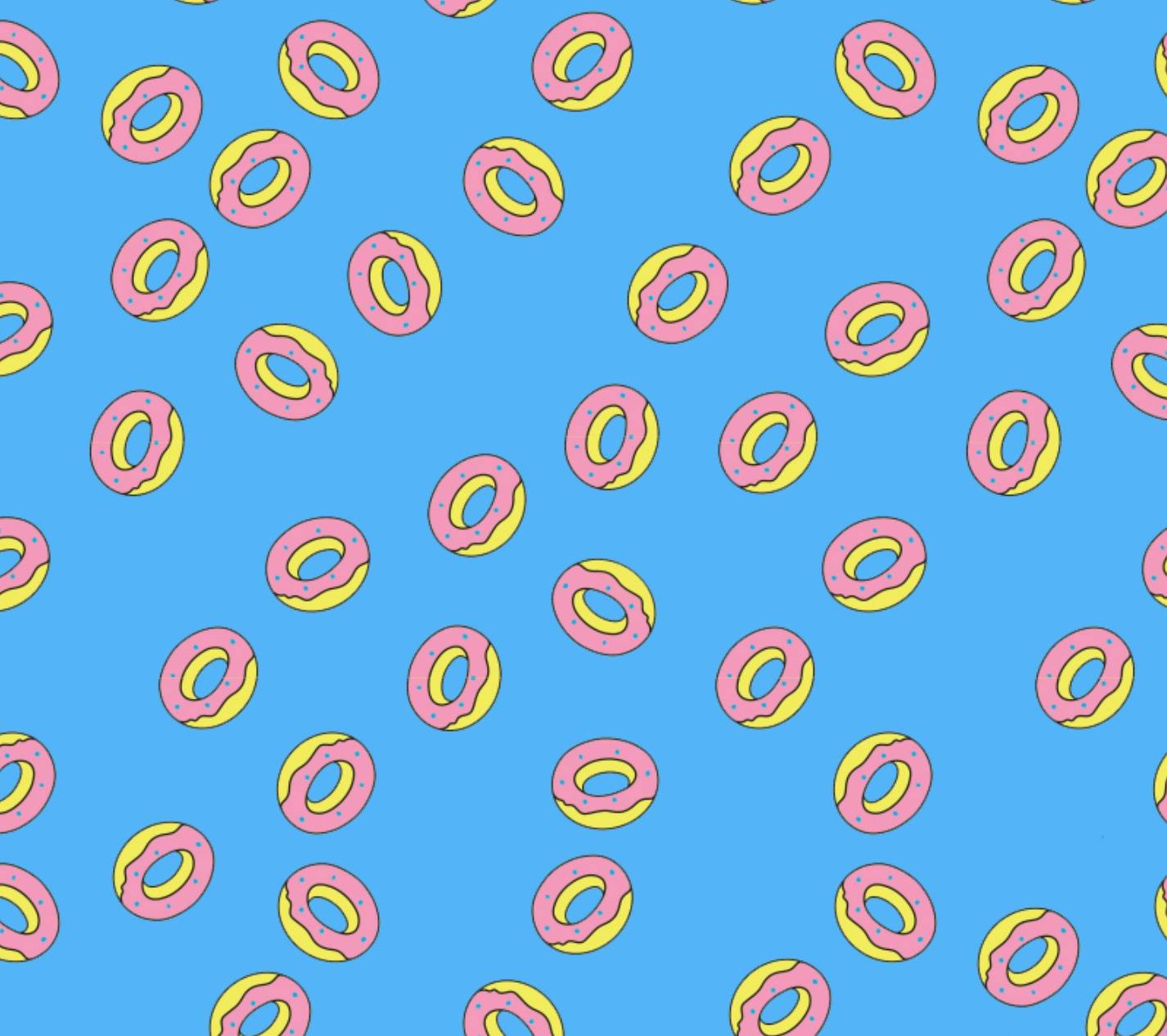 Pattern ciambelle rosa gialle, 1920x1080 Full HD, Desktop
