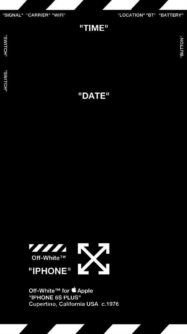 Off-White pattern icone nere, 736x1309 Full HD Verticale, iPhone Air
