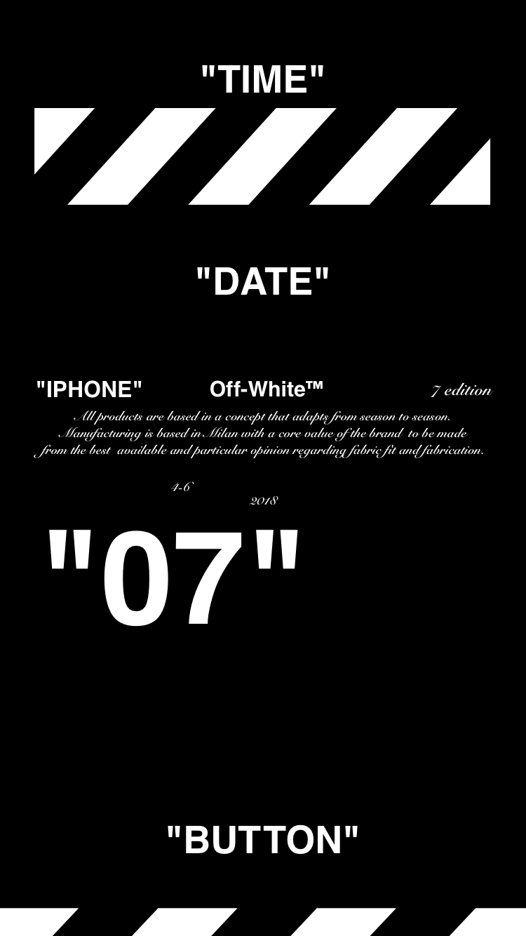 Pattern frecce Off-White nero, 720x1281 Full HD Verticale, iPhone Pro
