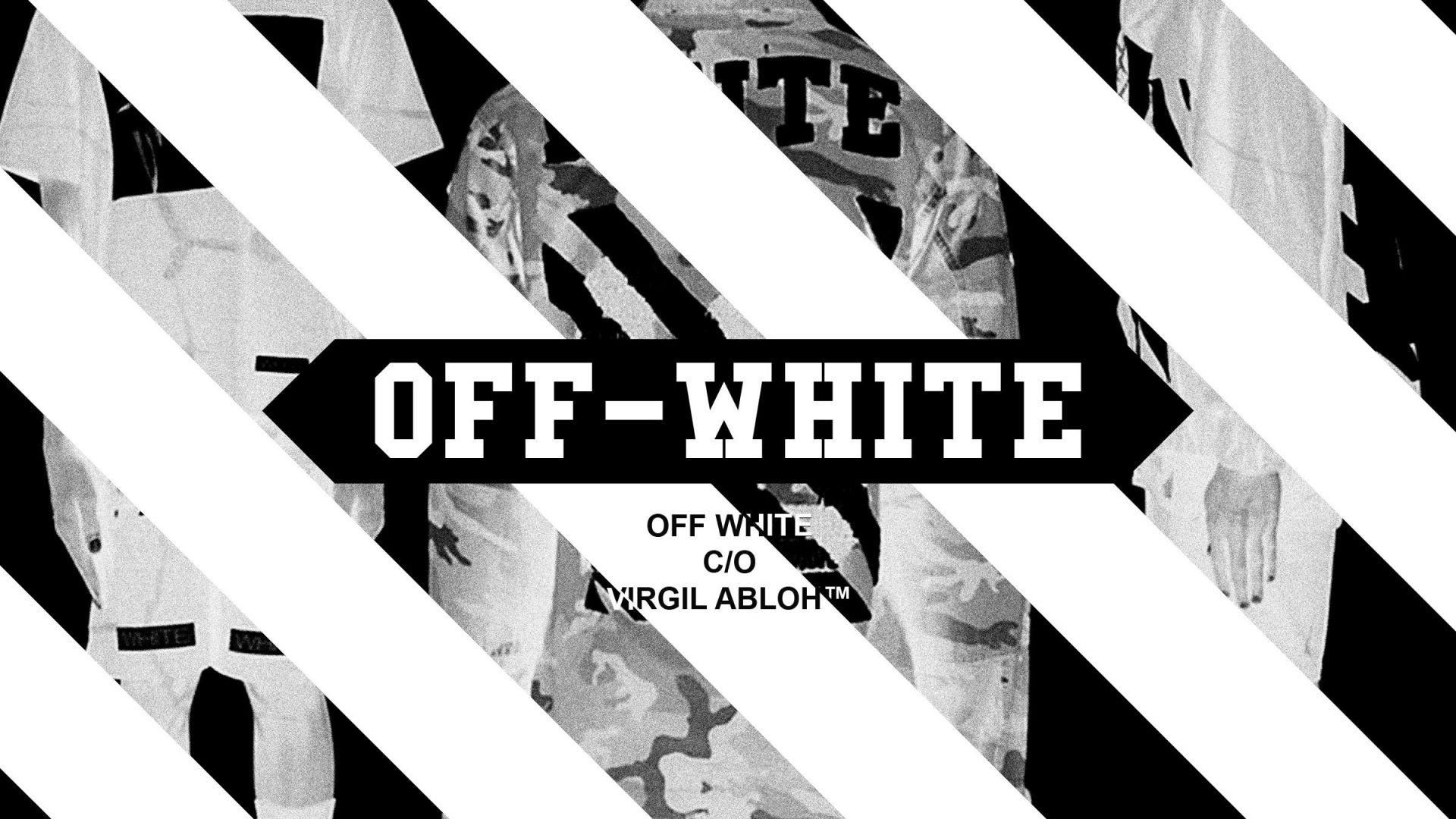 Logo Off-White testo giallo, 1920x1080 Full HD, Laptop