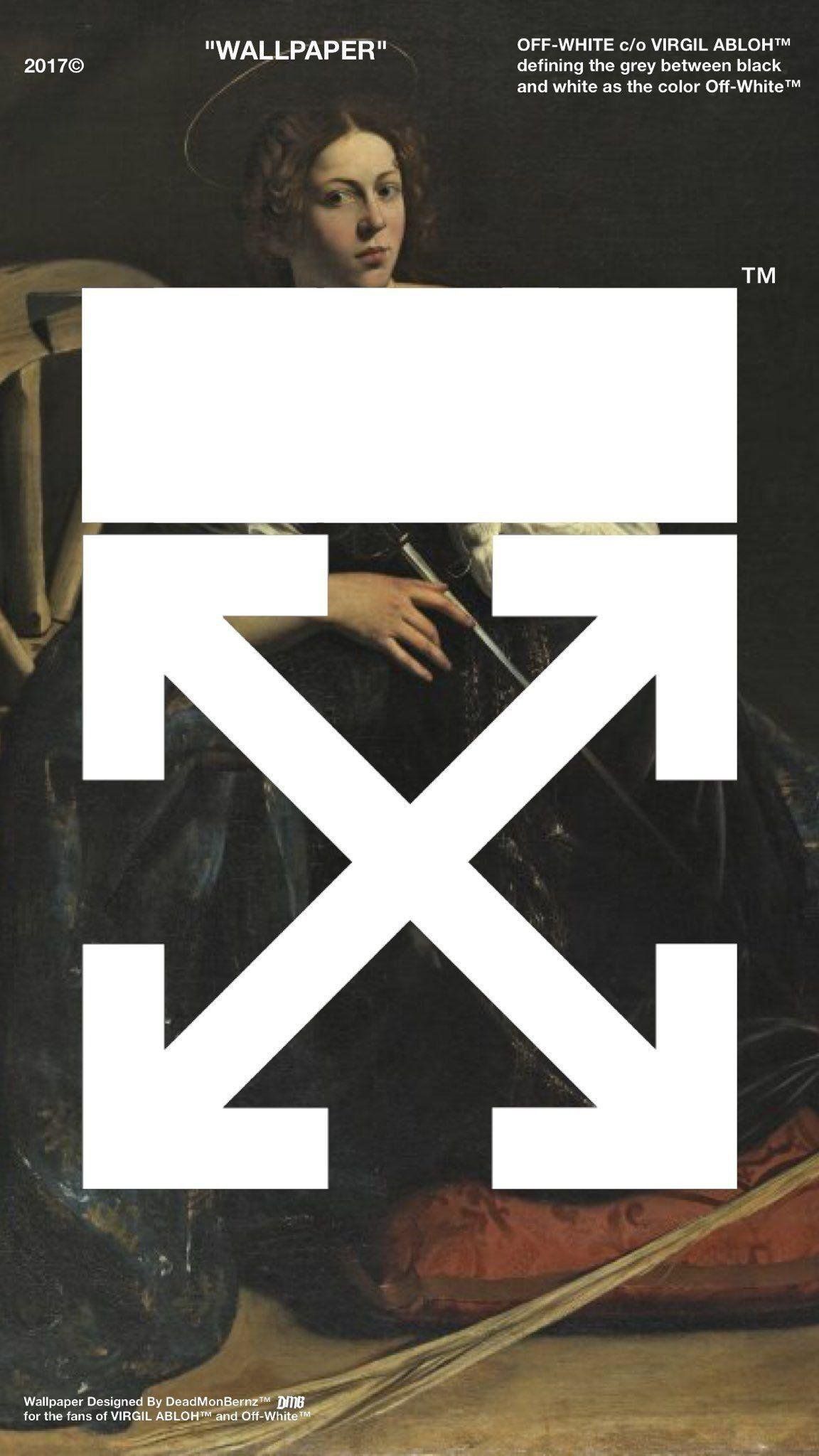 Logo Off-White frecce dipinto classico, streetwear di lusso, 1152x2048 Verticale, Telefono