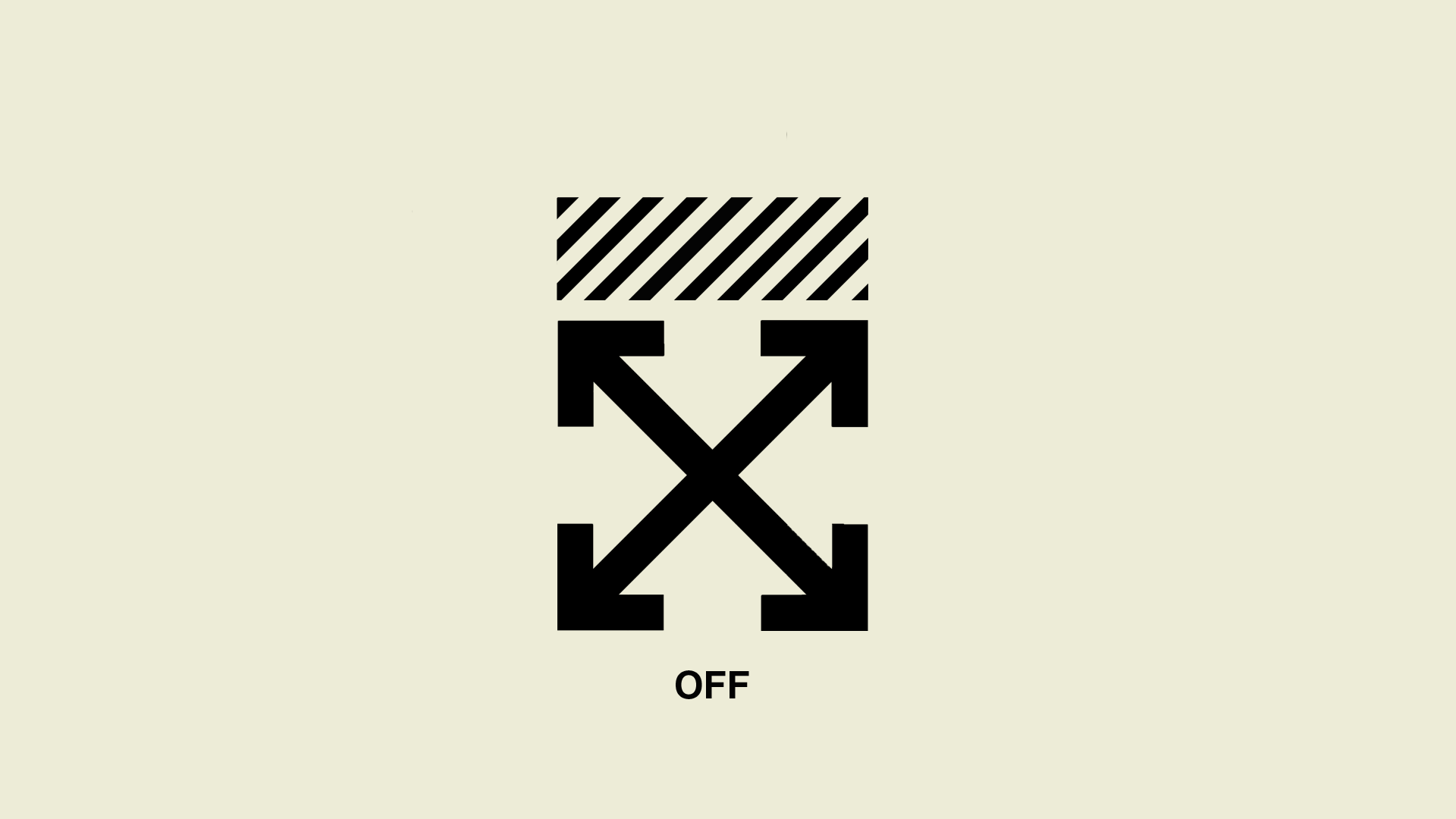 Logo Off-White frecce nere, 1920x1080 Full HD, PC Desktop