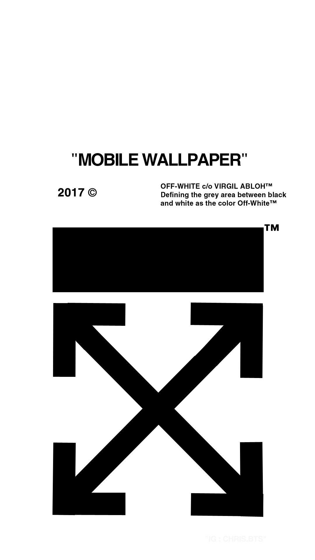 Logo Off-White freccia nera, 1080x1920 Full HD Verticale, Samsung Galaxy
