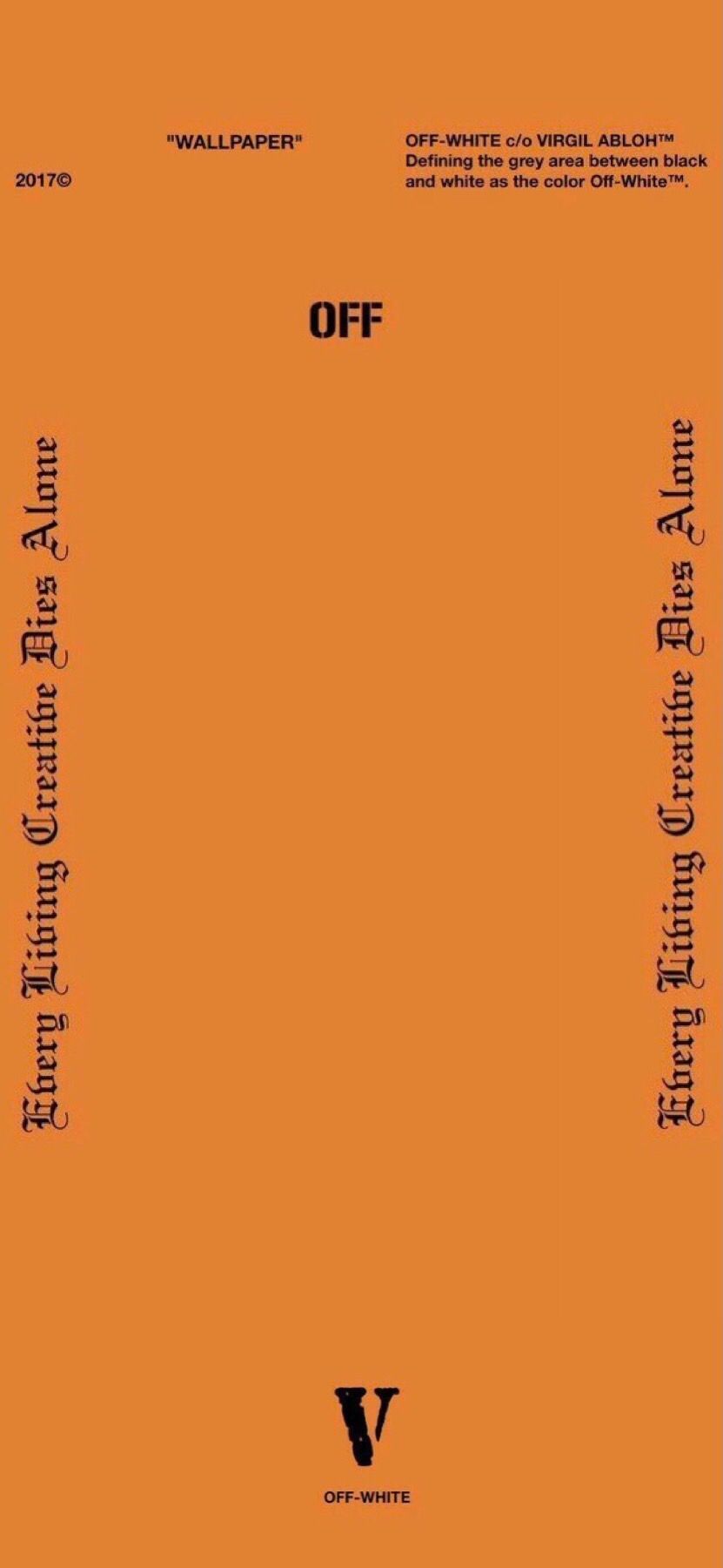 Logo Off-White Vlone nero, 720x1280 Verticale, Telefono