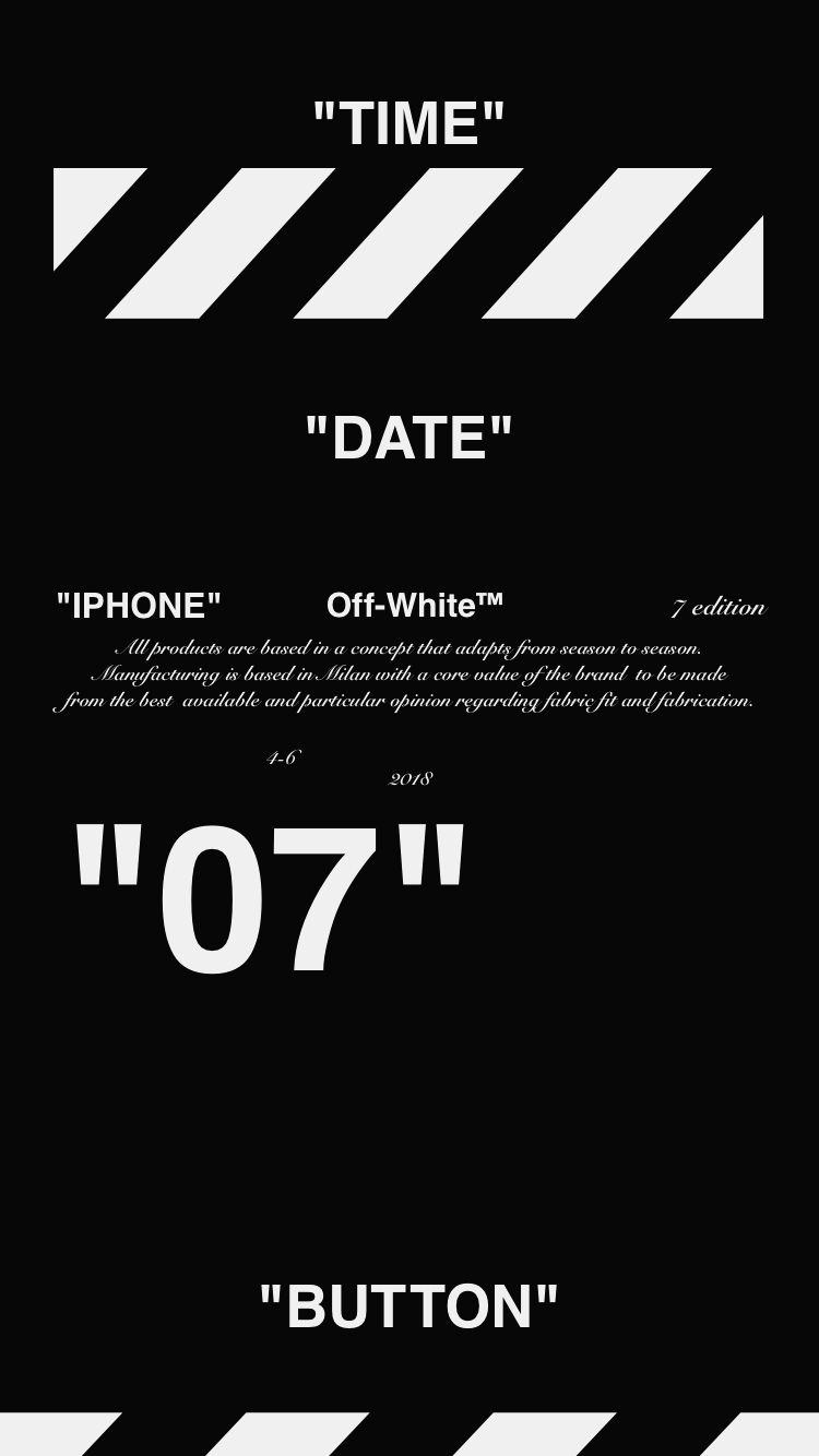 Off-White strisce nero bianco, 750x1334 Full HD Verticale, iPhone