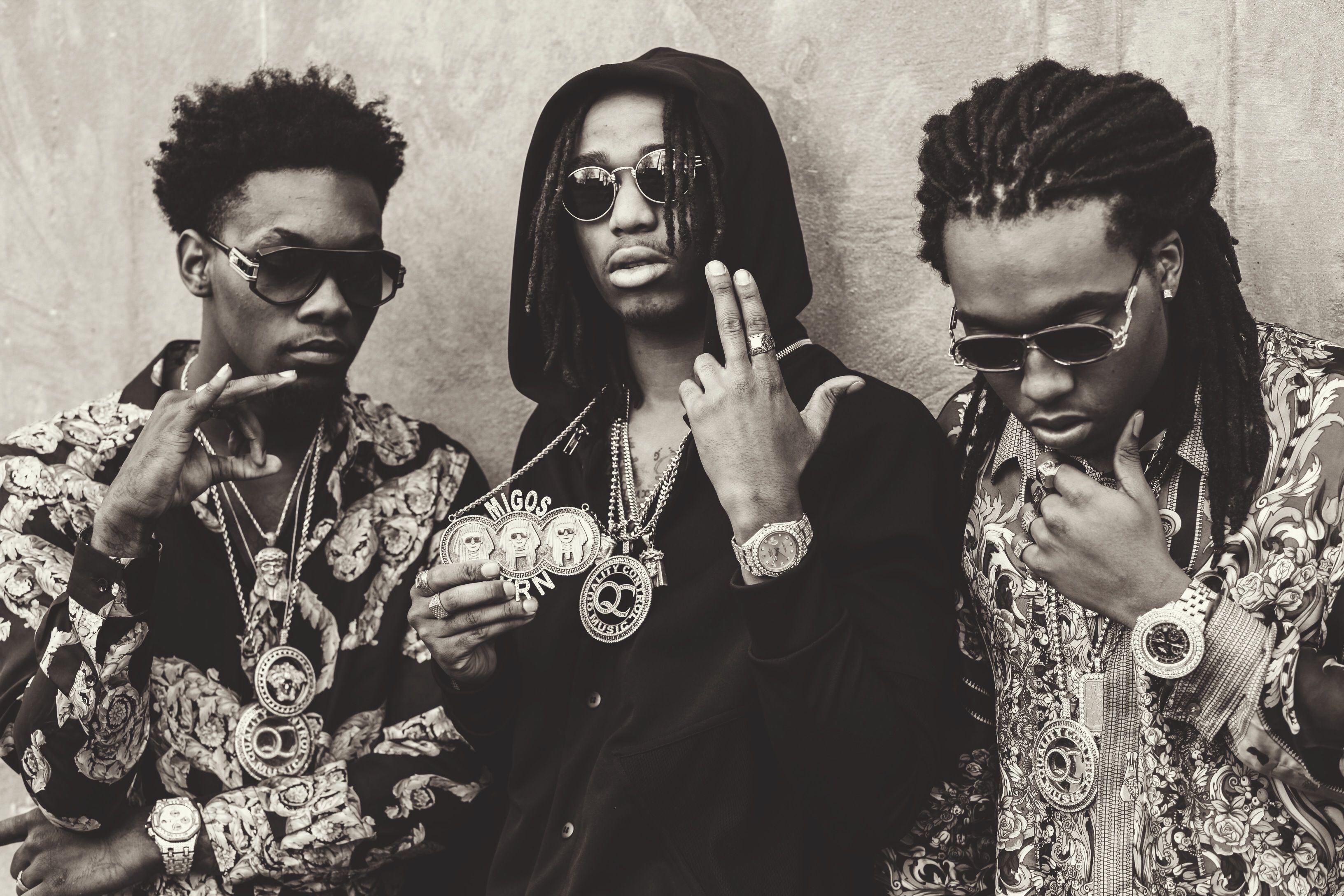 Migos gruppo rap bianco e nero, 3264x2176 WQXGA, Monitor Gaming