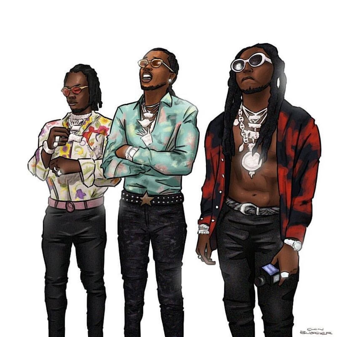 Illustrazione Migos gruppo rap, 1080x1078 HD, Desktop