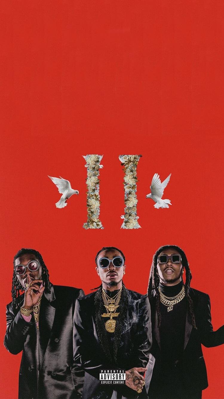 Migos gruppo sfondo rosso, 750x1334 Full HD Verticale, Smartphone