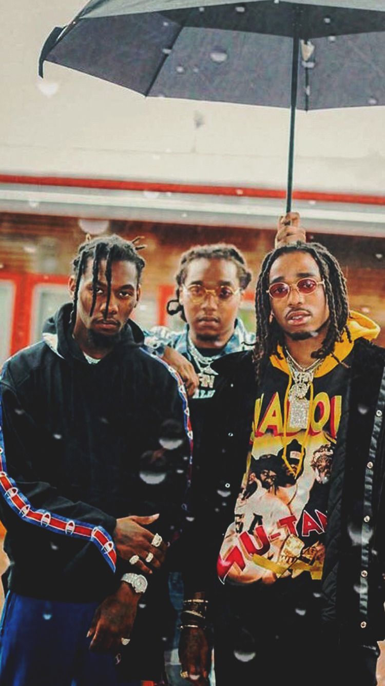 Migos sotto ombrello nero, 750x1334 Full HD Verticale, Smartphone