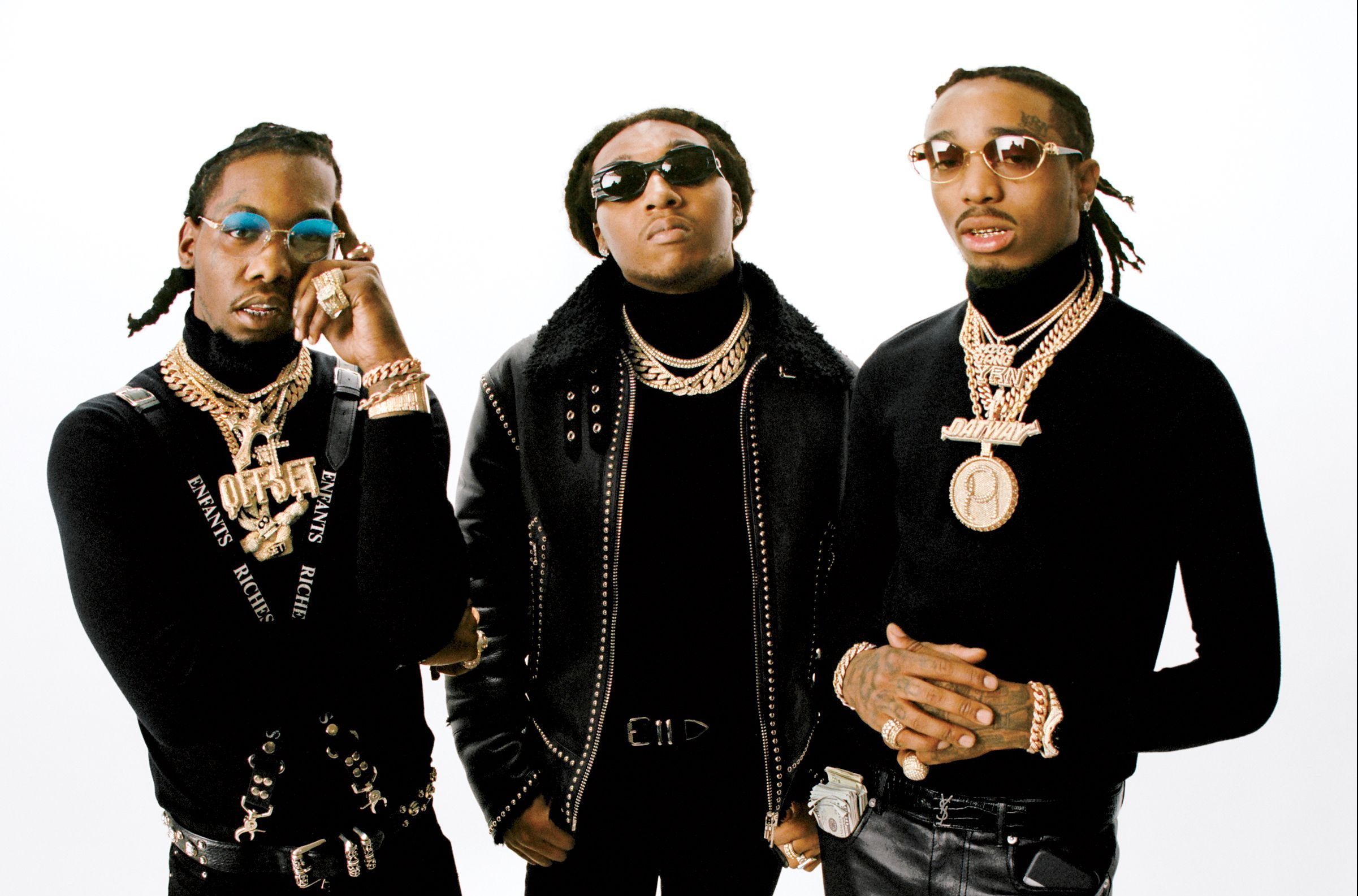 Migos gruppo rap collane oro, 2402x1585 2K, PC Desktop