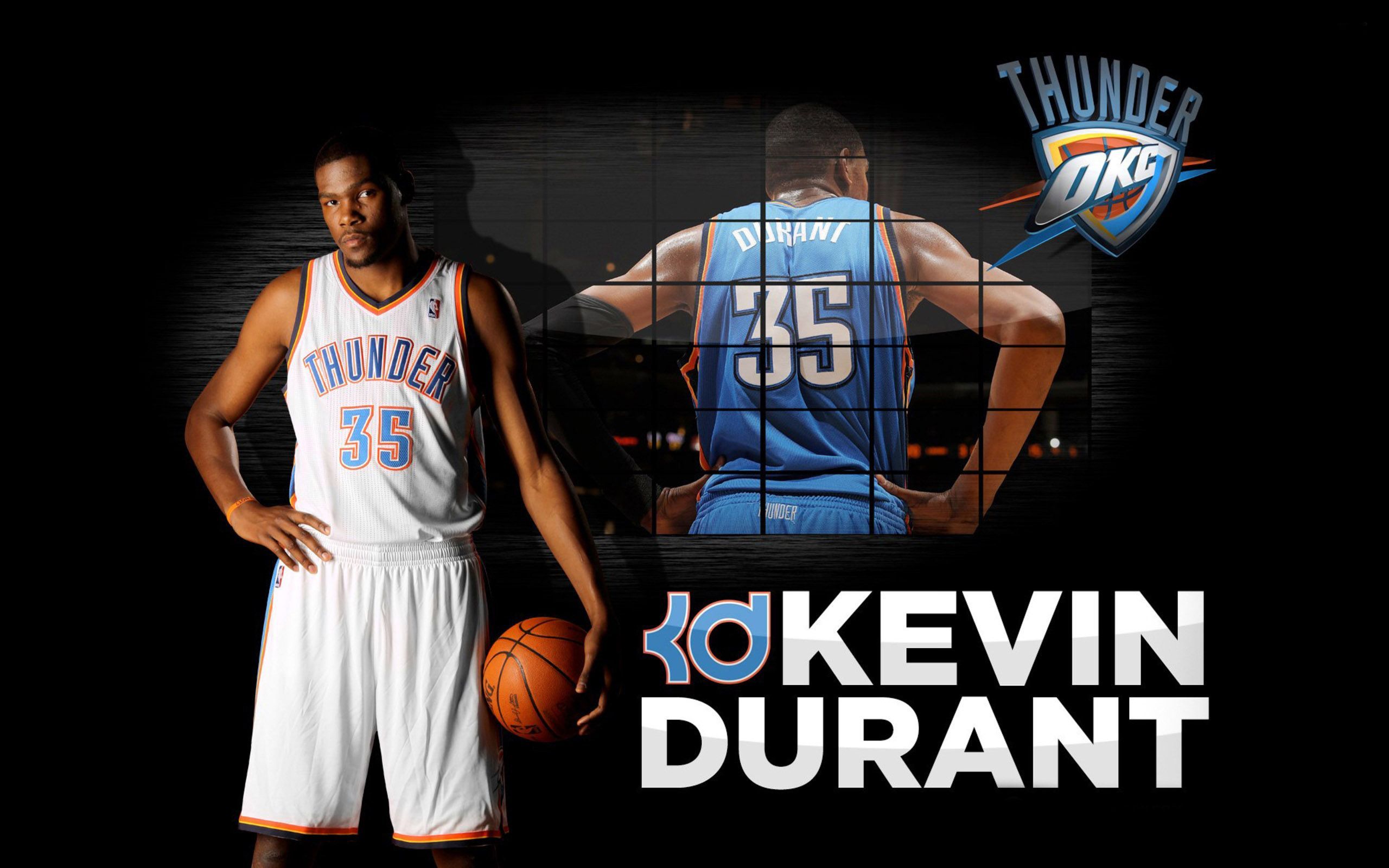 Kevin Durant OKC Thunder, Golden State Warriors, 2560x1600 WQXGA, Laptop