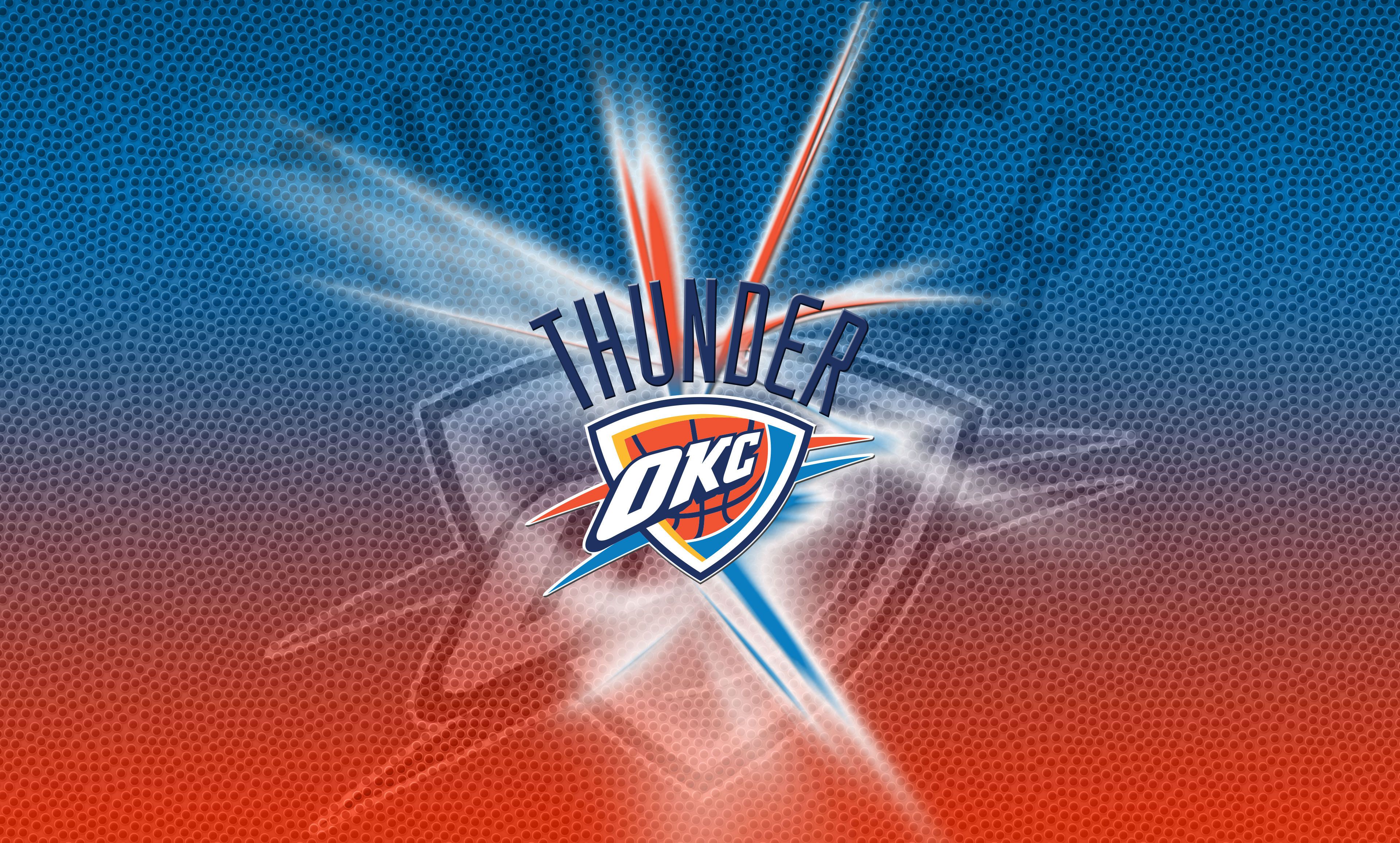 Logo OKC Thunder basket, 3840x2312 4K Ultra HD, Smart TV 4K