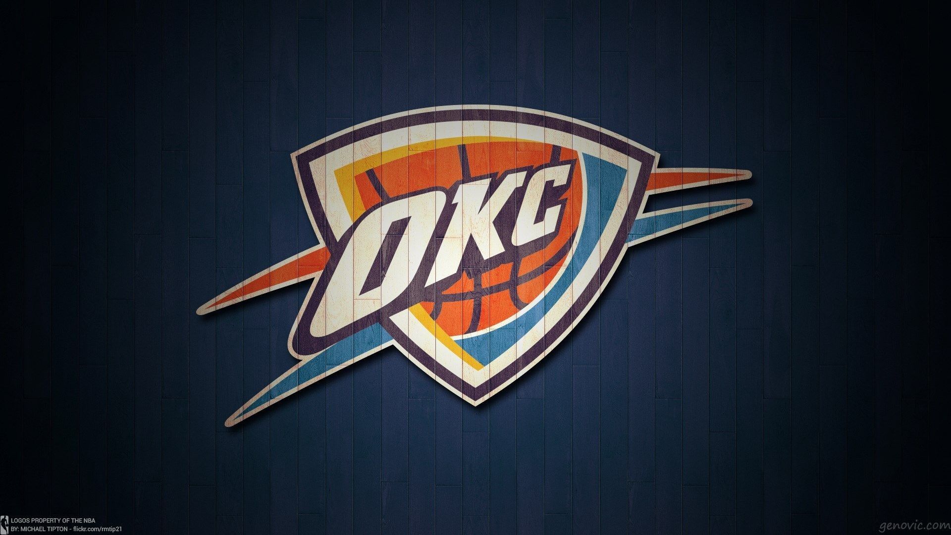 Logo OKC Thunder basket, 1920x1080 1080p, PC