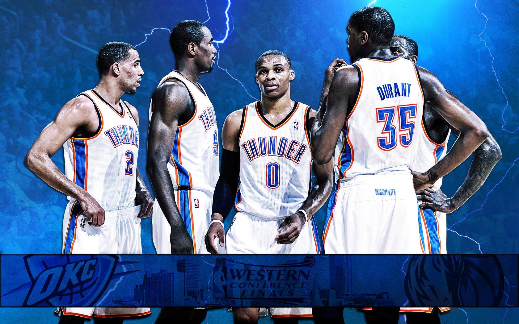 Giocatori OKC Thunder basket, 1680x1050 HD, Desktop