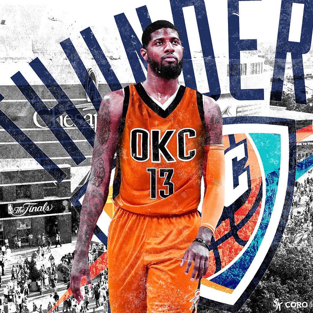 Paul George OKC Thunder, 1080x1080 HD, Desktop