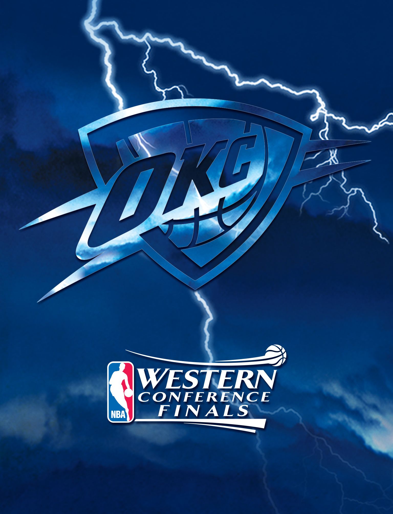 Logo OKC Thunder fulmini, Oklahoma City, 1536x2008 Full HD Verticale, iPhone
