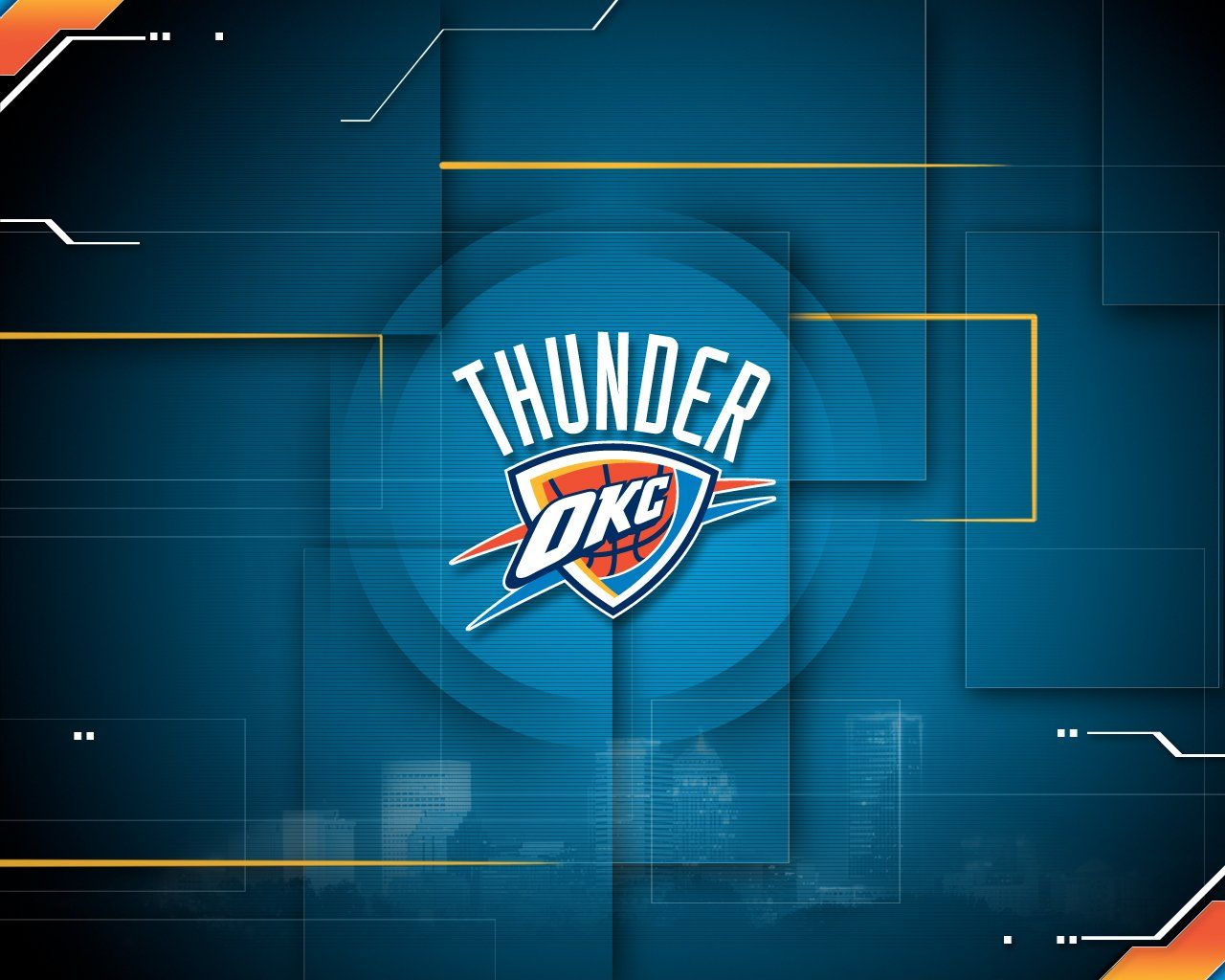 Logo OKC Thunder blu, 1280x1024 HD, Desktop