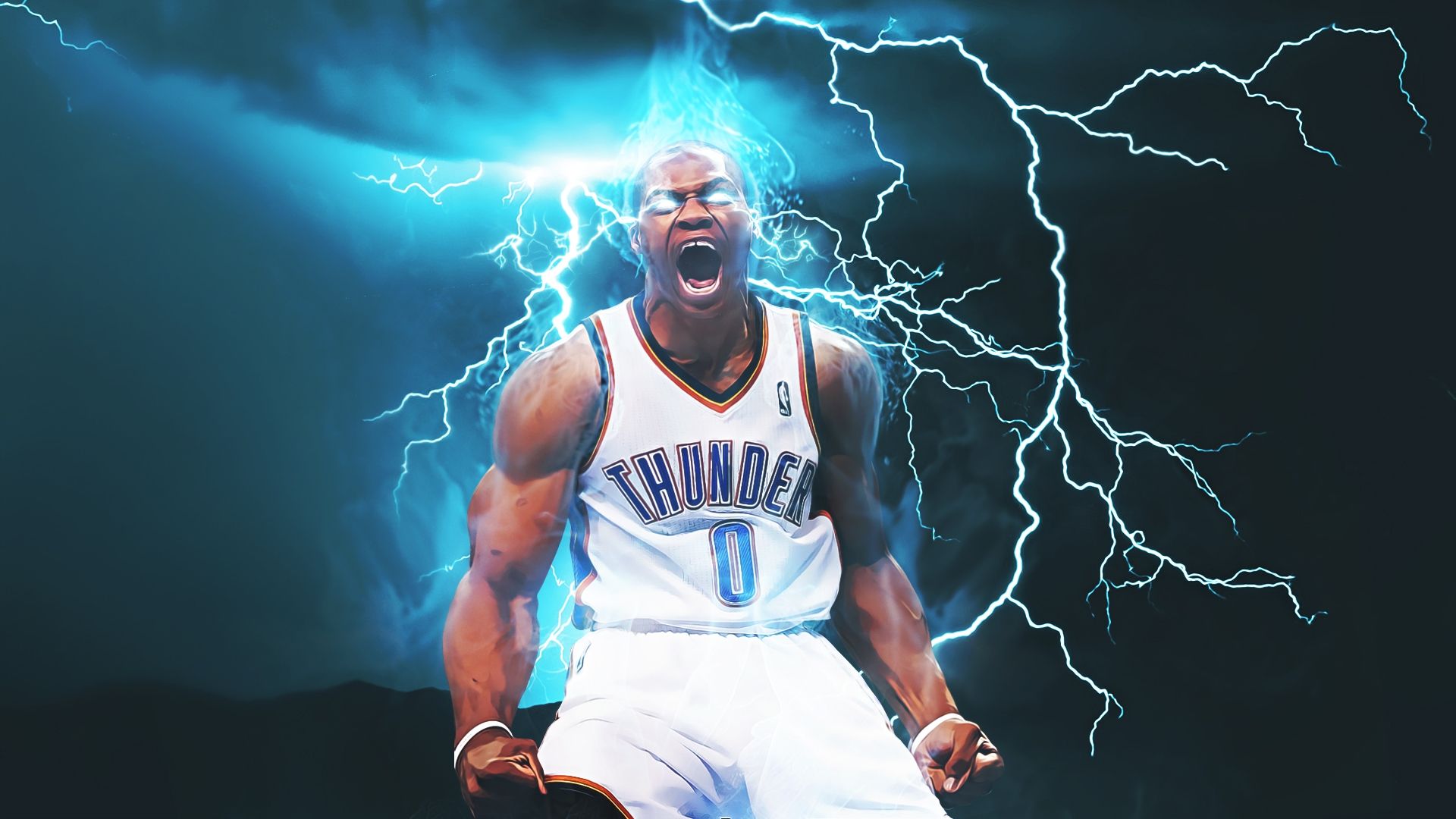 Russell Westbrook OKC Thunder fulmini, 1920x1080 Full HD 1080p, Desktop