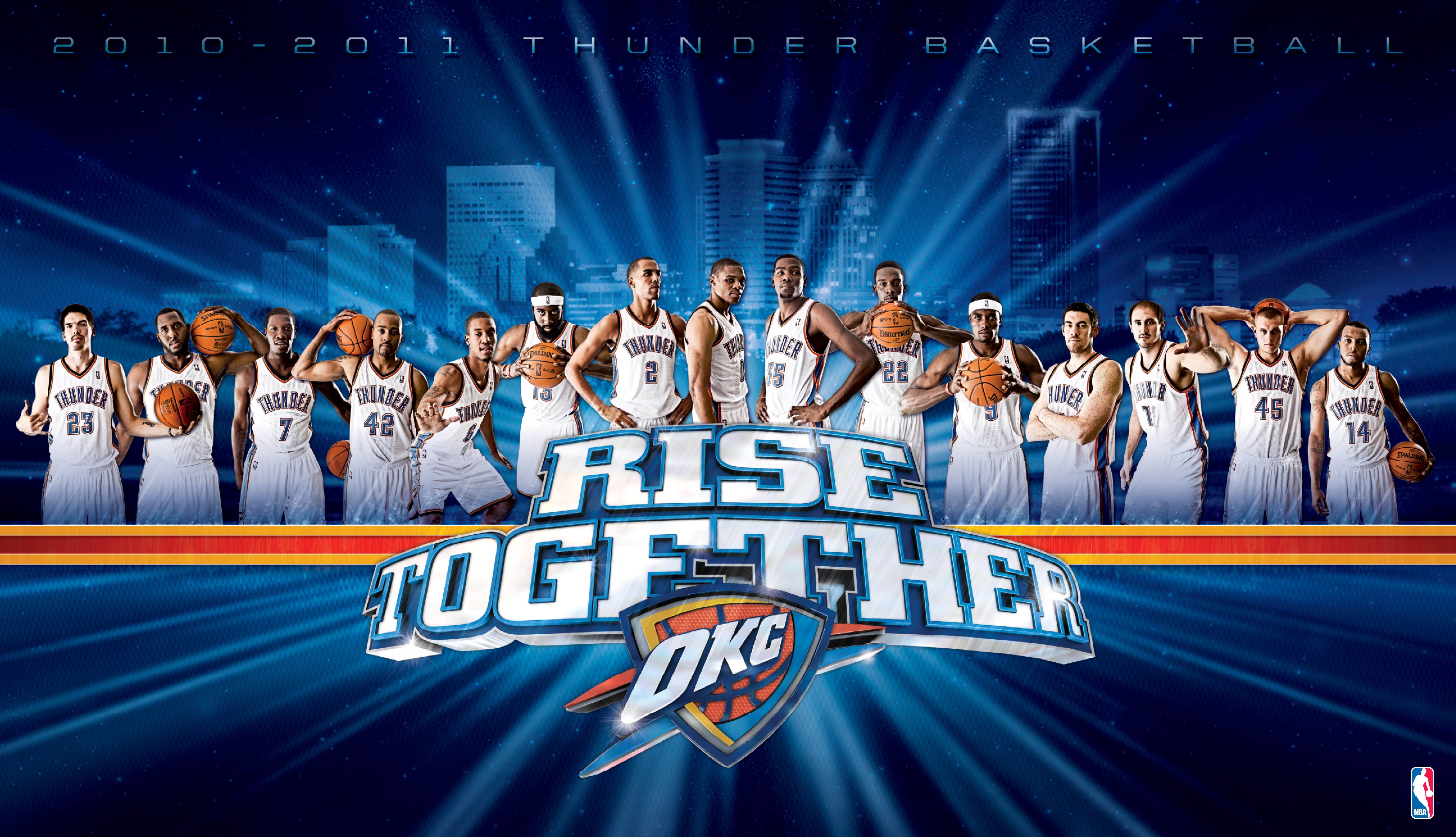 Squadra OKC Thunder basket, 6480x3725 UHD, PC 4K