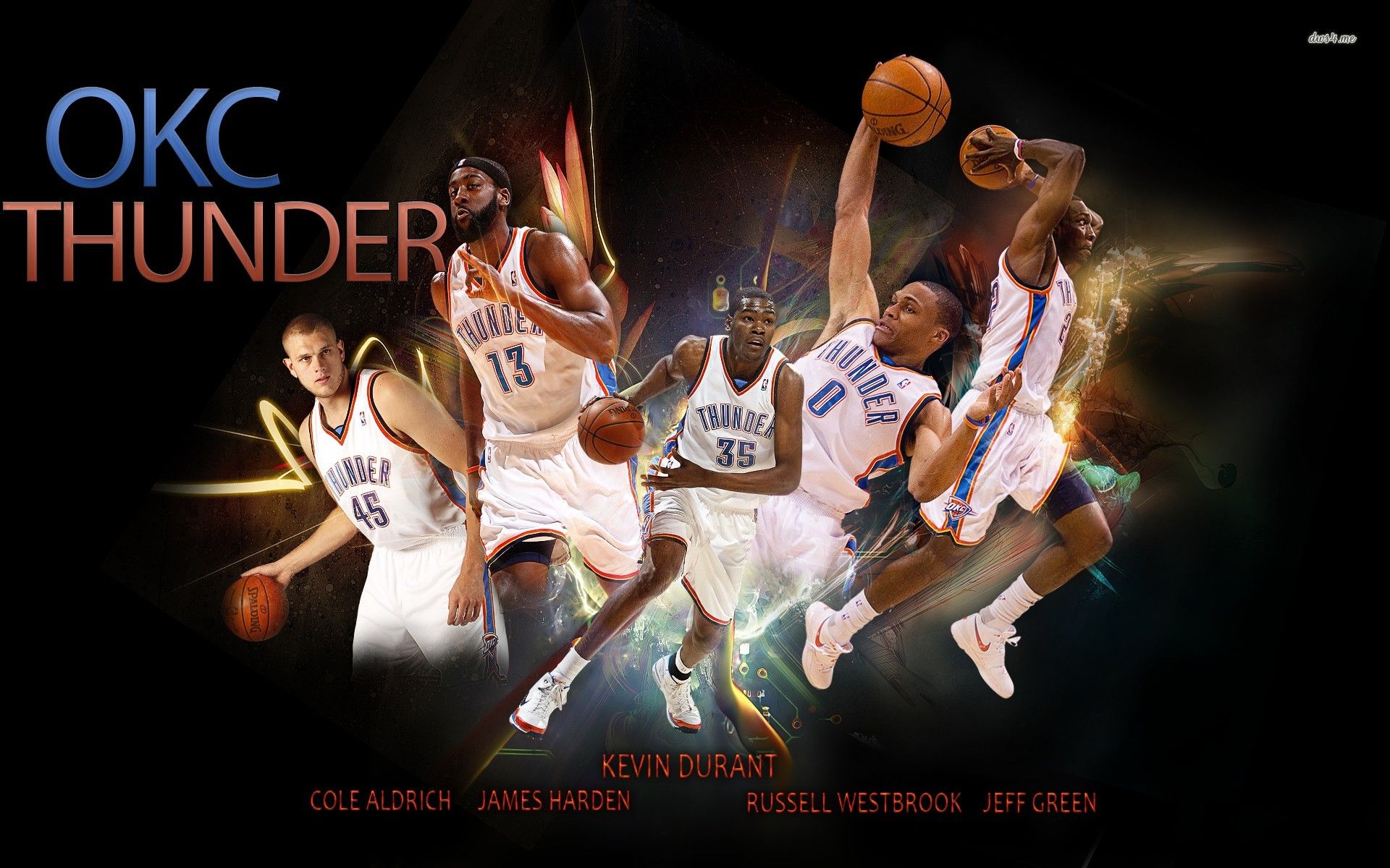 Giocatori OKC Thunder basket, 1920x1200 Full HD+, Desktop