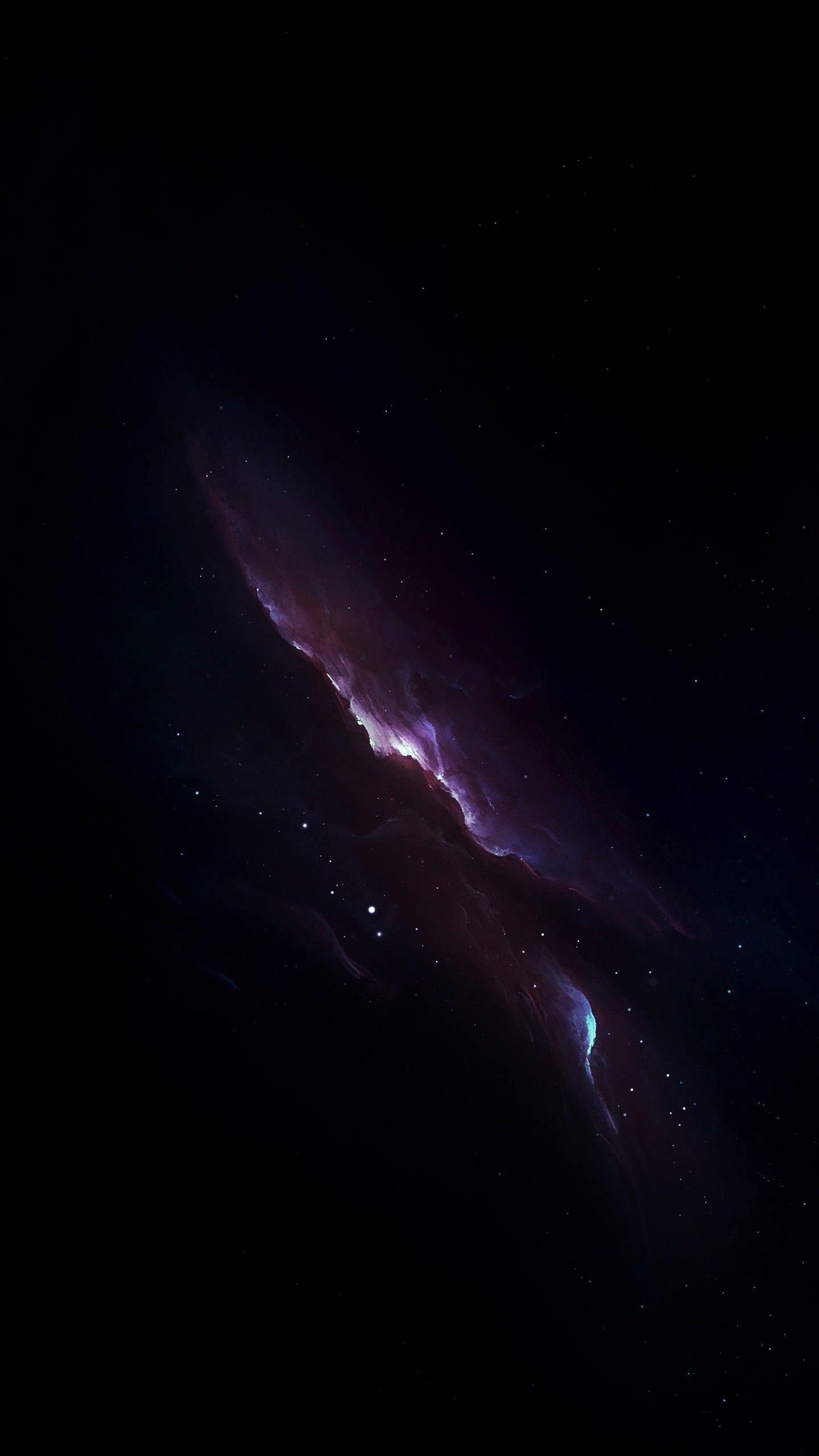 Nebulosa viola scuro nello spazio, 1440x2560 Verticale, Telefono