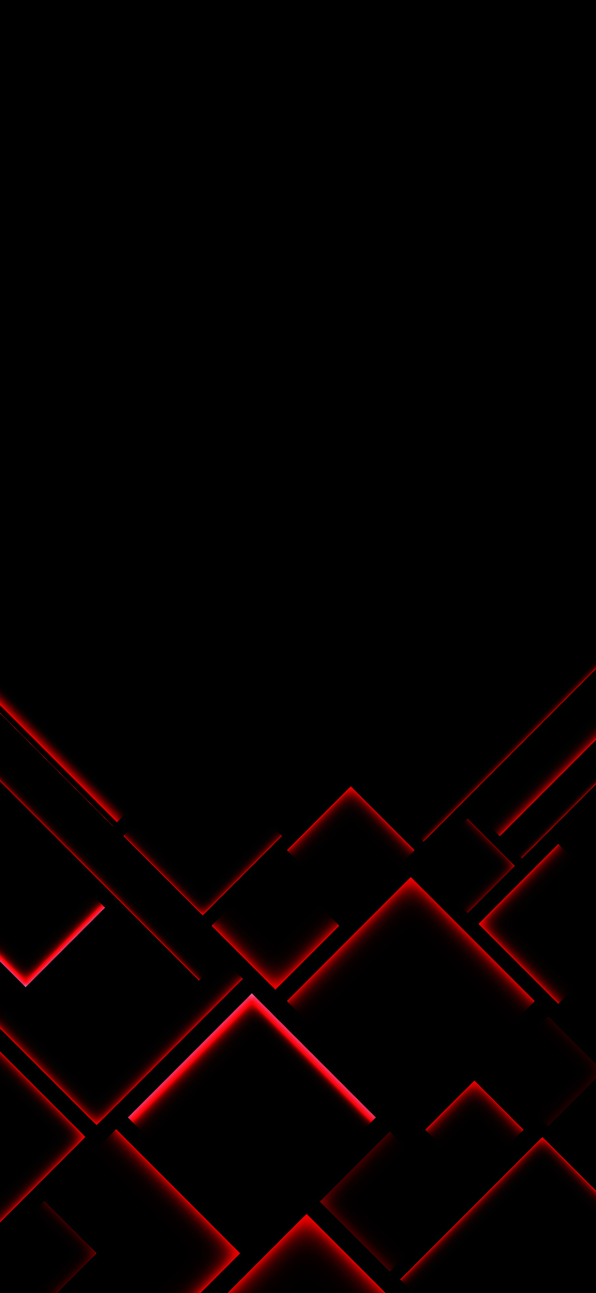 Forme geometriche rosse su nero, 1170x2535 Full HD Verticale, Google Pixel