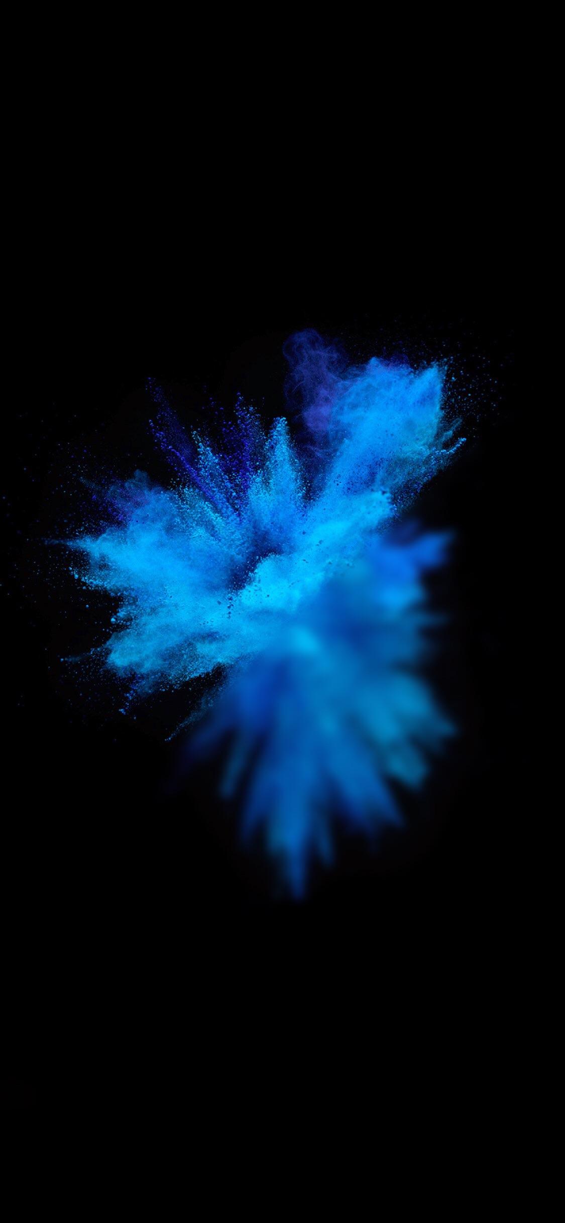 Esplosione polvere blu, 1125x2436 Verticale, Telefono