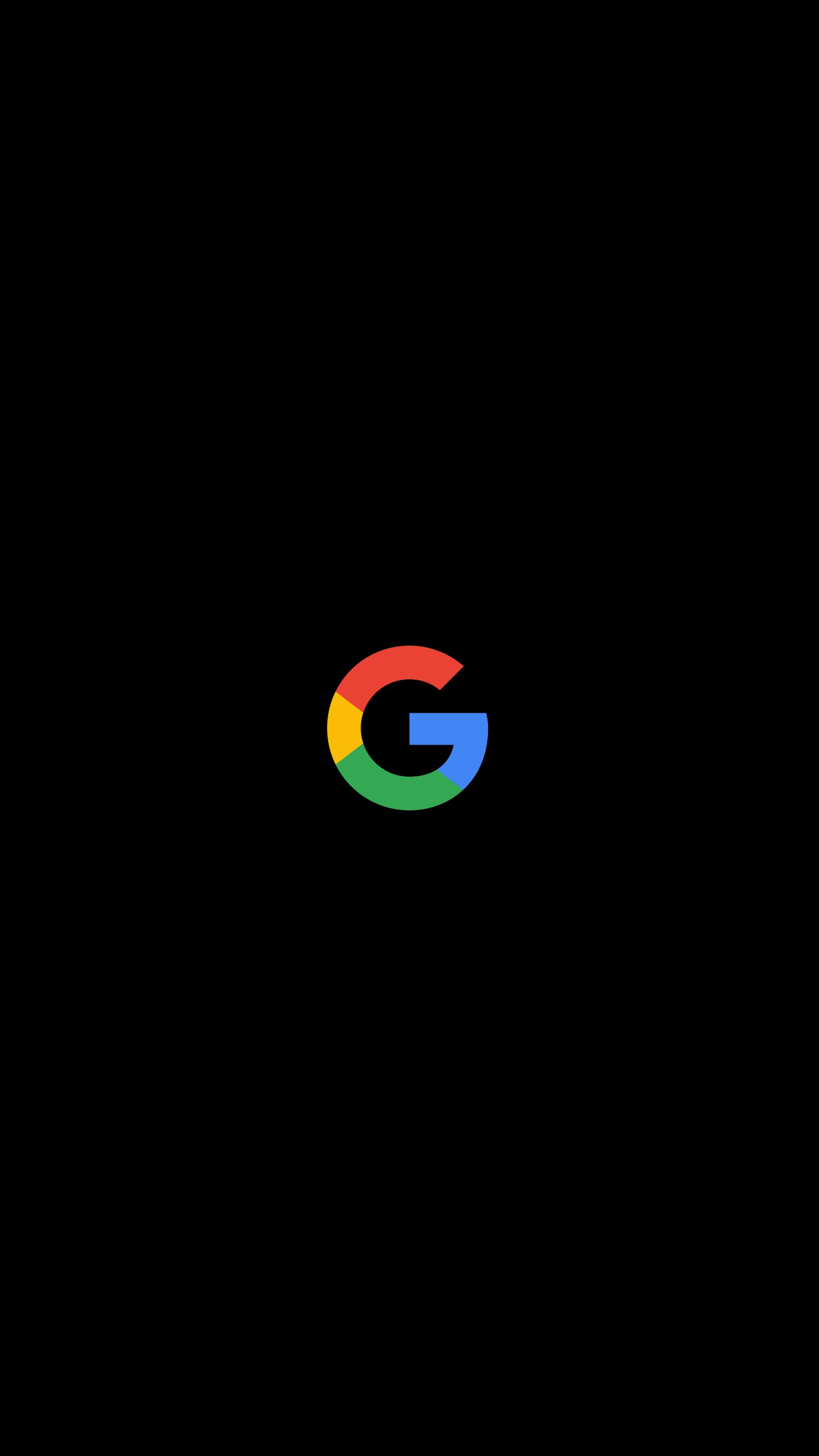 Logo Google su sfondo nero, 1440x2560 Full HD Verticale, Samsung Galaxy