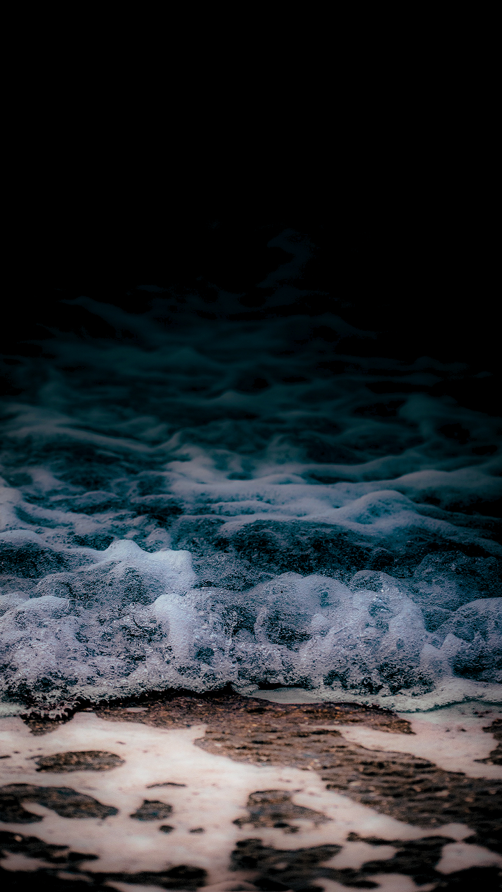 Onde scure oceano notturno, 720x1280 Verticale, Mobile
