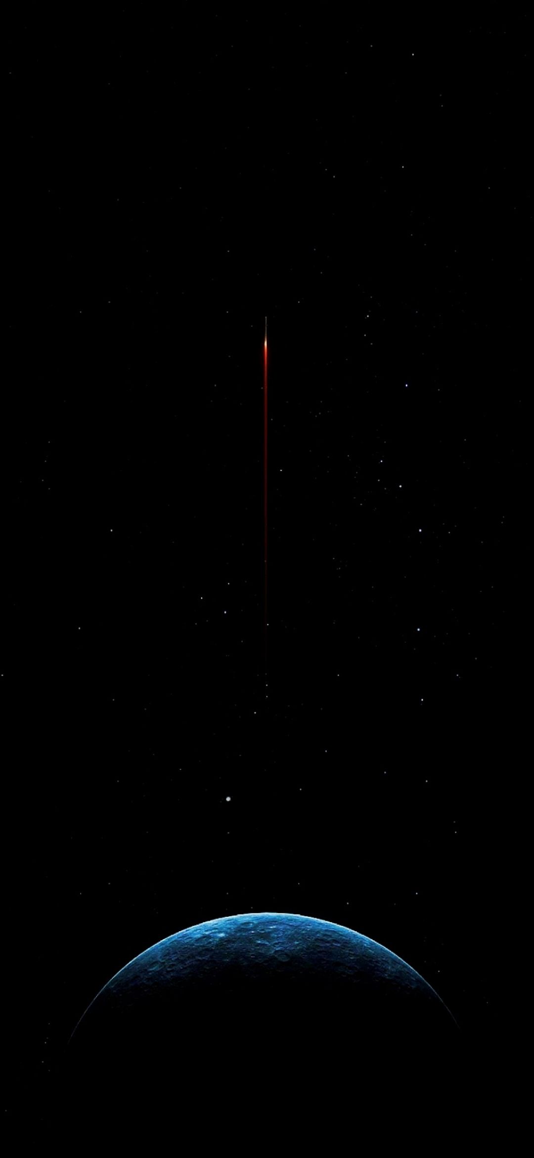 Pianeta blu sfondo nero, 1080x2340 Verticale, Telefono