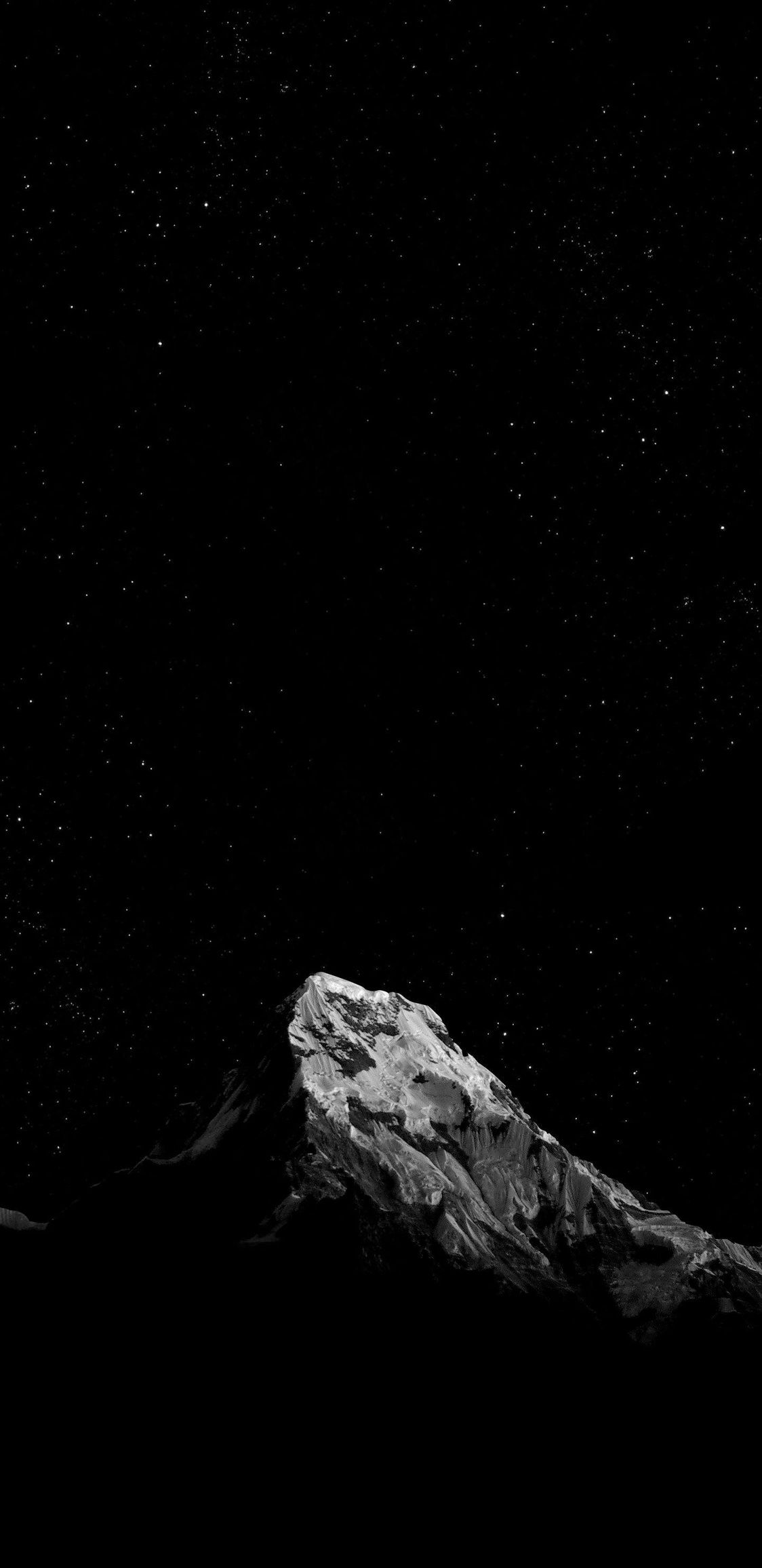 Montagna nera minimalista notte, 1124x2312 Full HD Verticale, iPhone