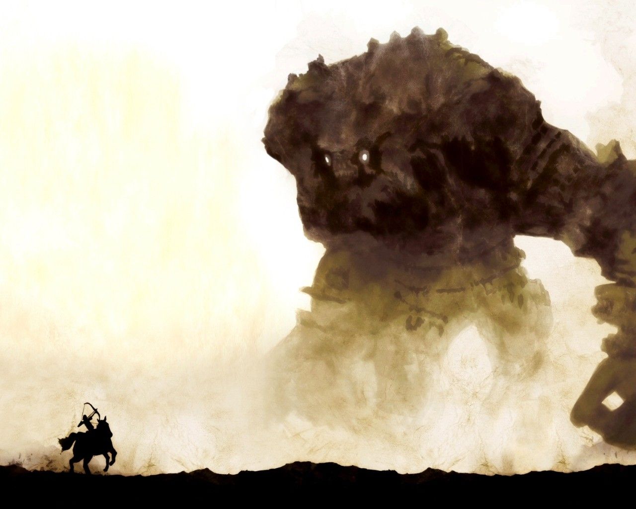 Shadow of the Colossus, cavaliere e colosso, 1280x1024 720p, Laptop