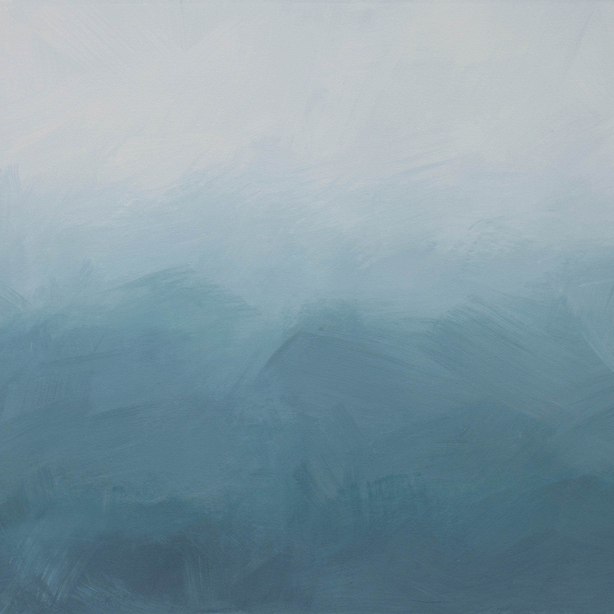Sfumatura ombré blu nebbia, 2000x2000 alta risoluzione, Laptop