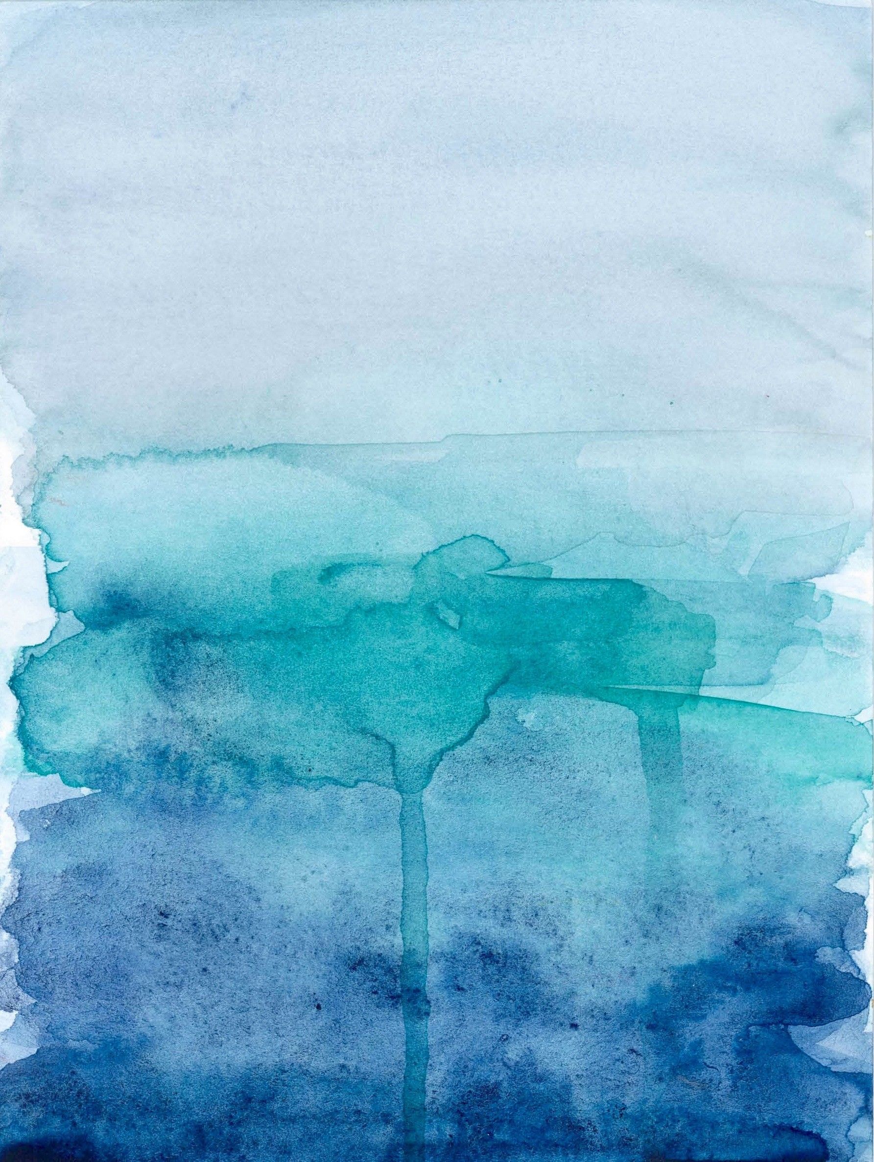 Sfumatura acquerello blu turchese, 1785x2374 Verticale, Android