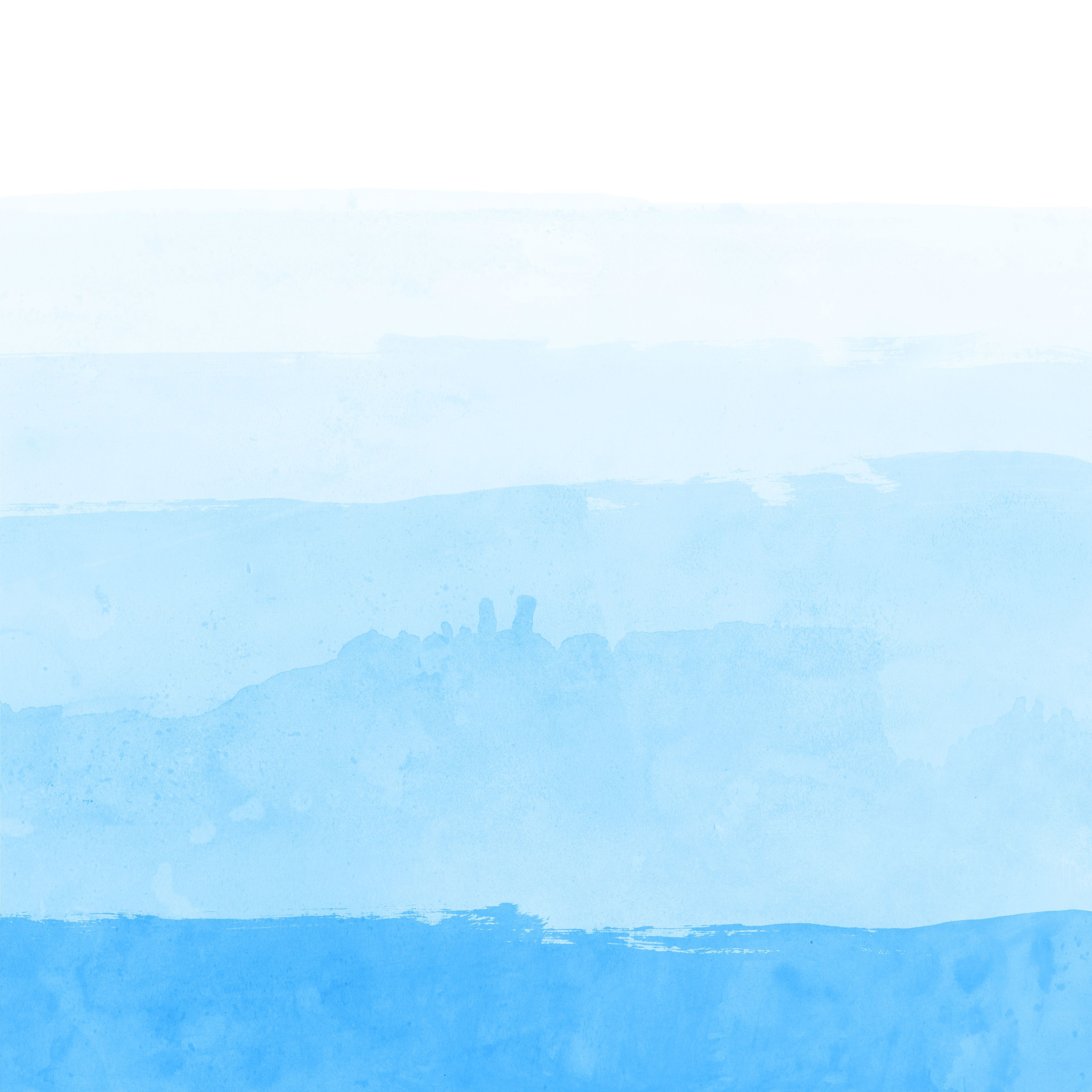 Acquerello sfumato blu ombré, 3600x3600 2K+, Desktop