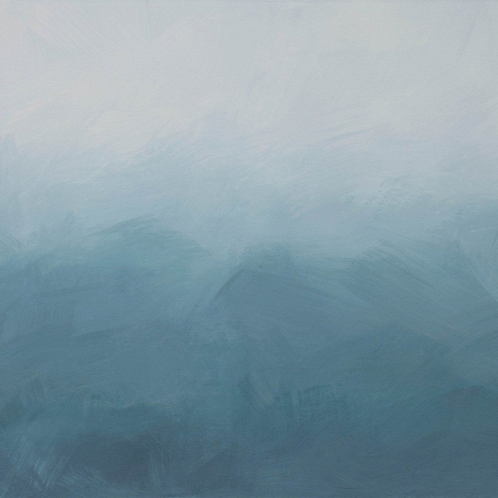 Sfumatura ombré blu nebbioso, 1024x1024 HD, Desktop